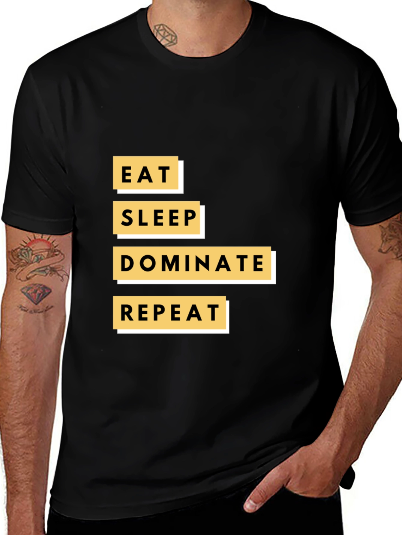 Eat Sleep Dominate Repeat Graphic Tee