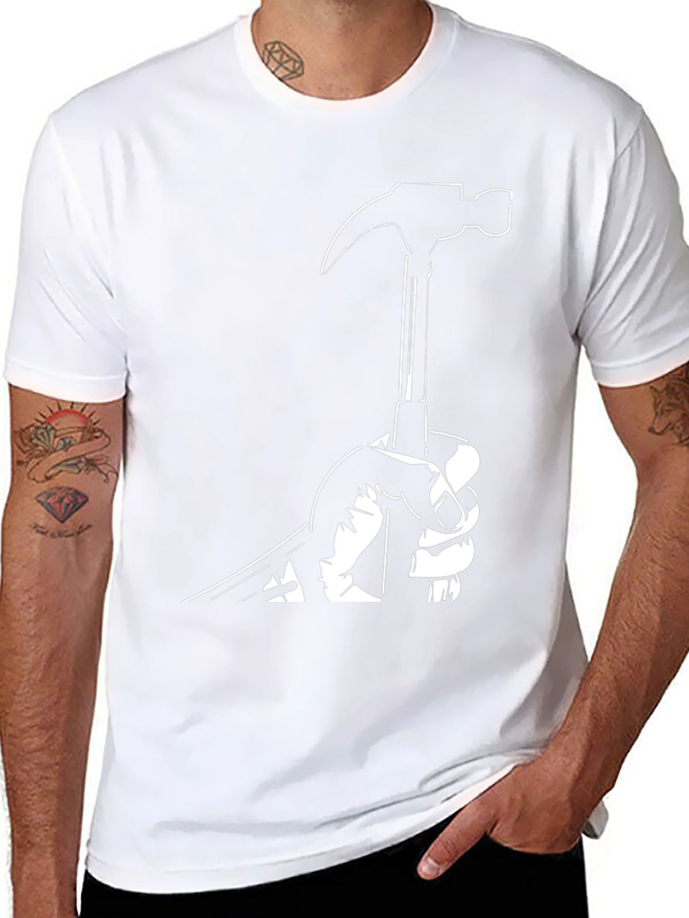 Hammer Time Graphic Tee - Black Cotton