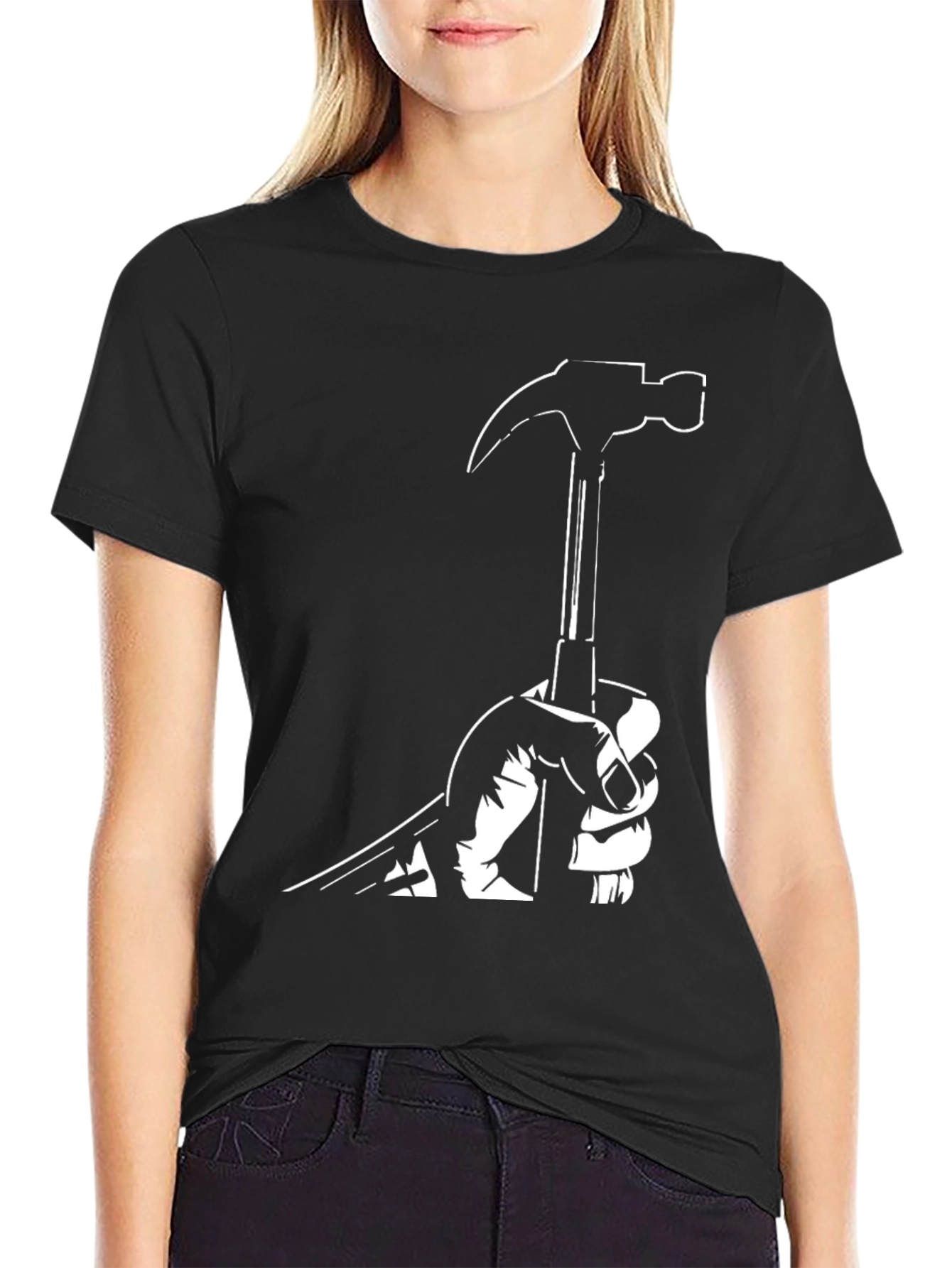 Hammer Time Graphic Tee - Black Cotton