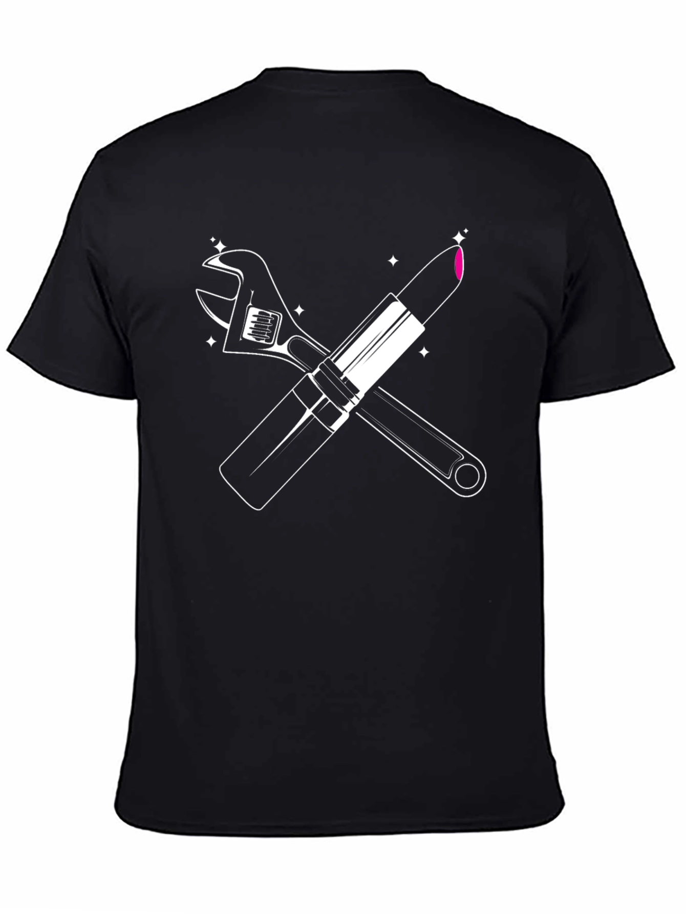 Wrench & Lipstick Graphic Tee - Mechanic Glam