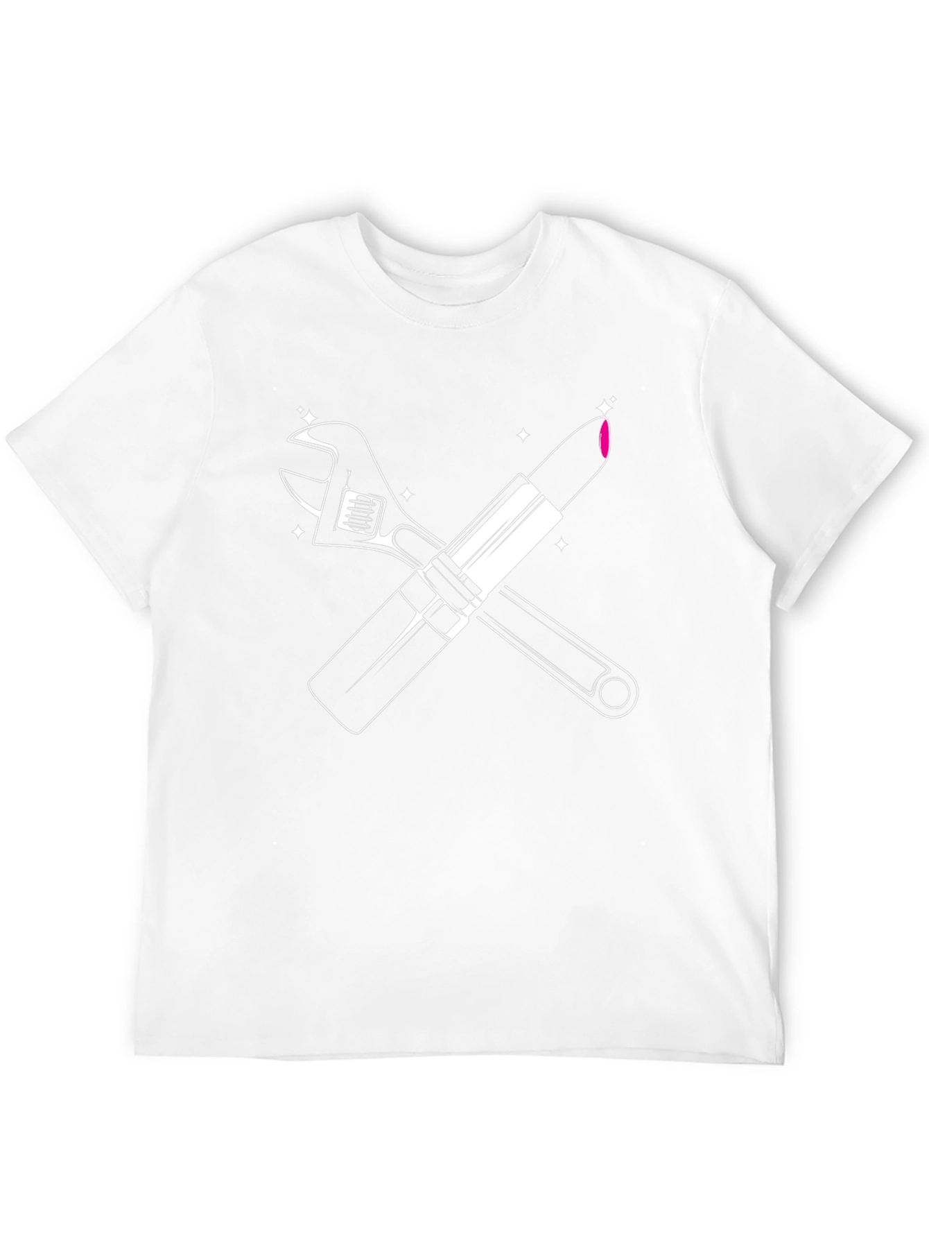 Wrench & Lipstick Graphic Tee - Mechanic Glam