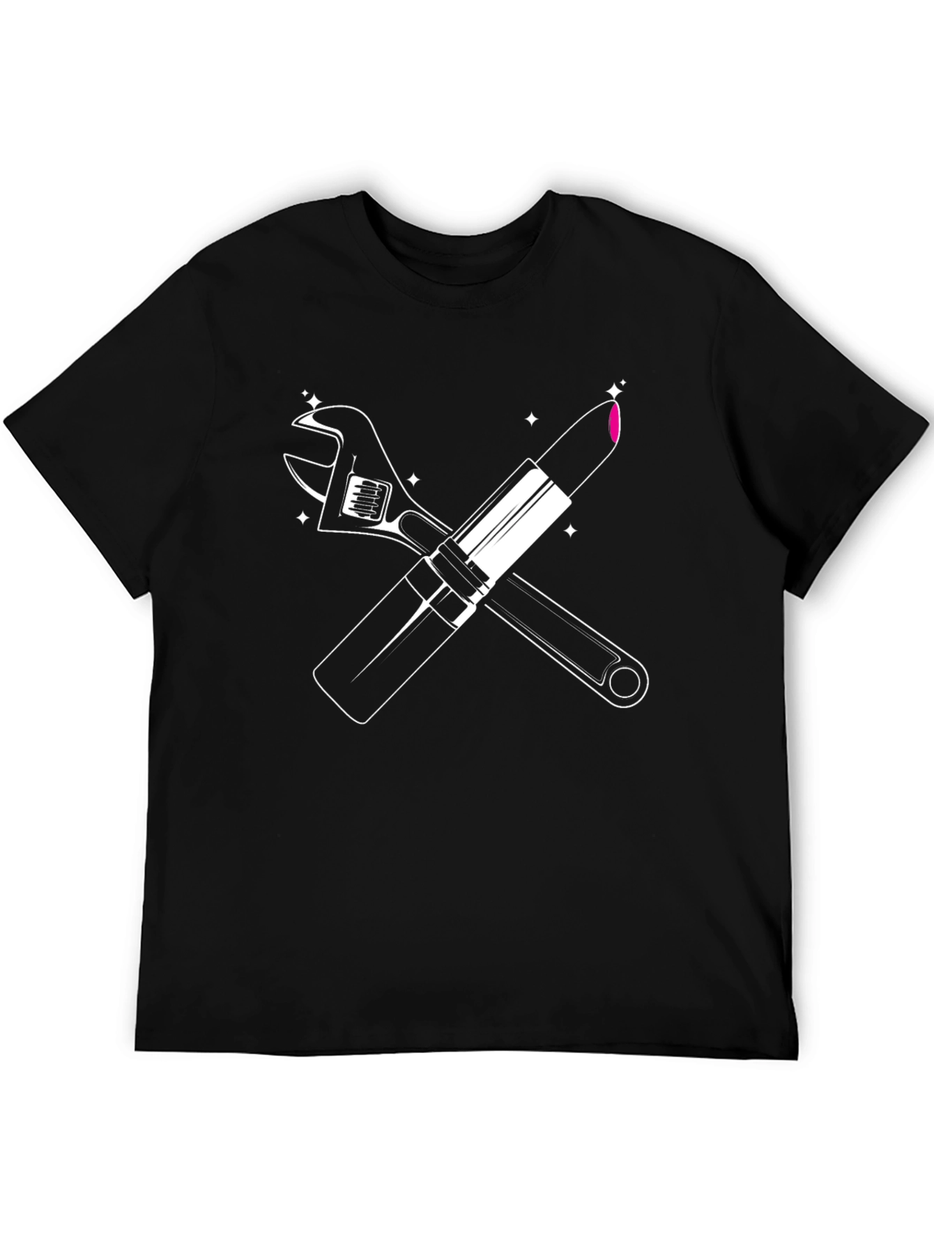 Wrench & Lipstick Graphic Tee - Mechanic Glam