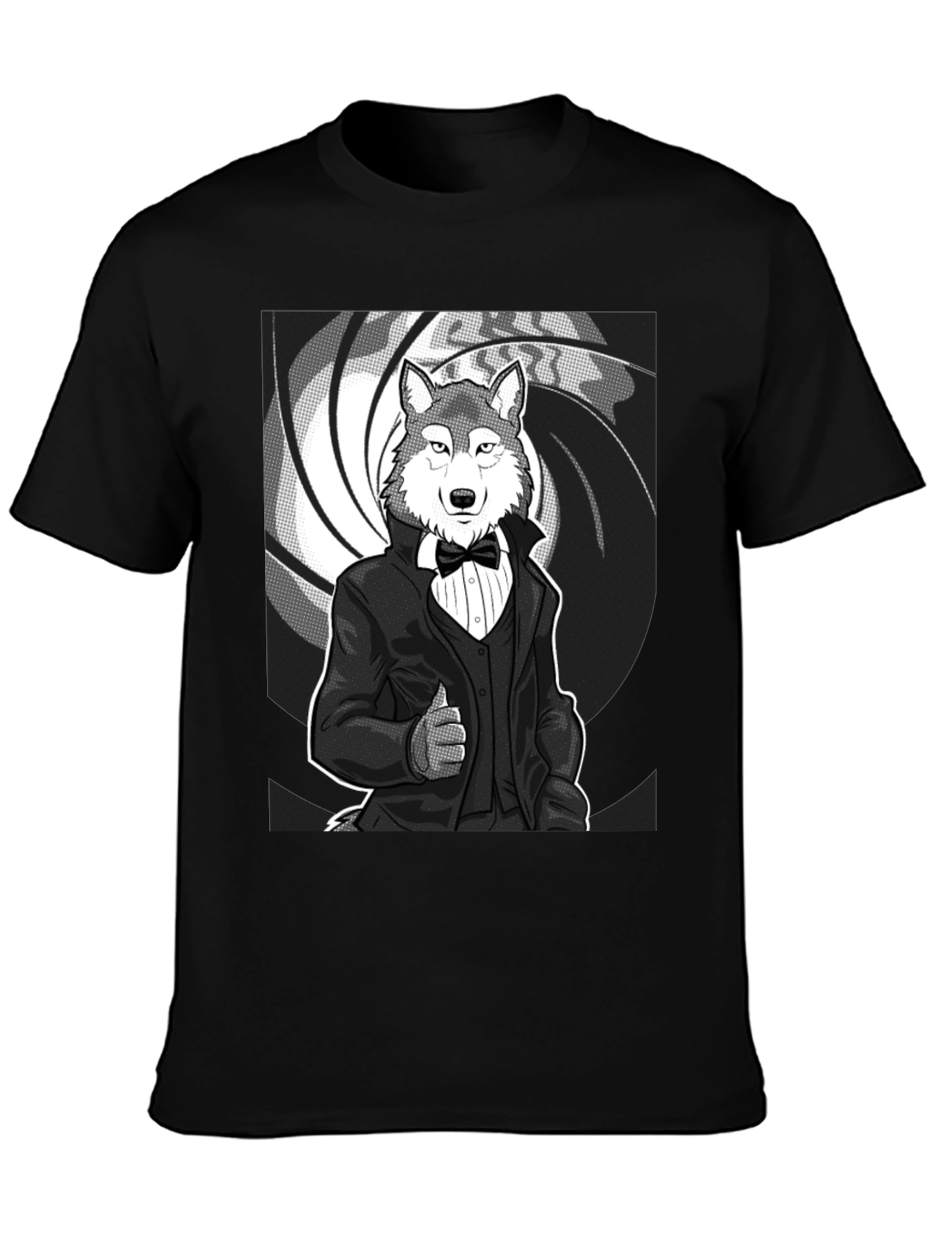 Wolf Tuxedo T-Shirt - Suave and Sophisticated Style