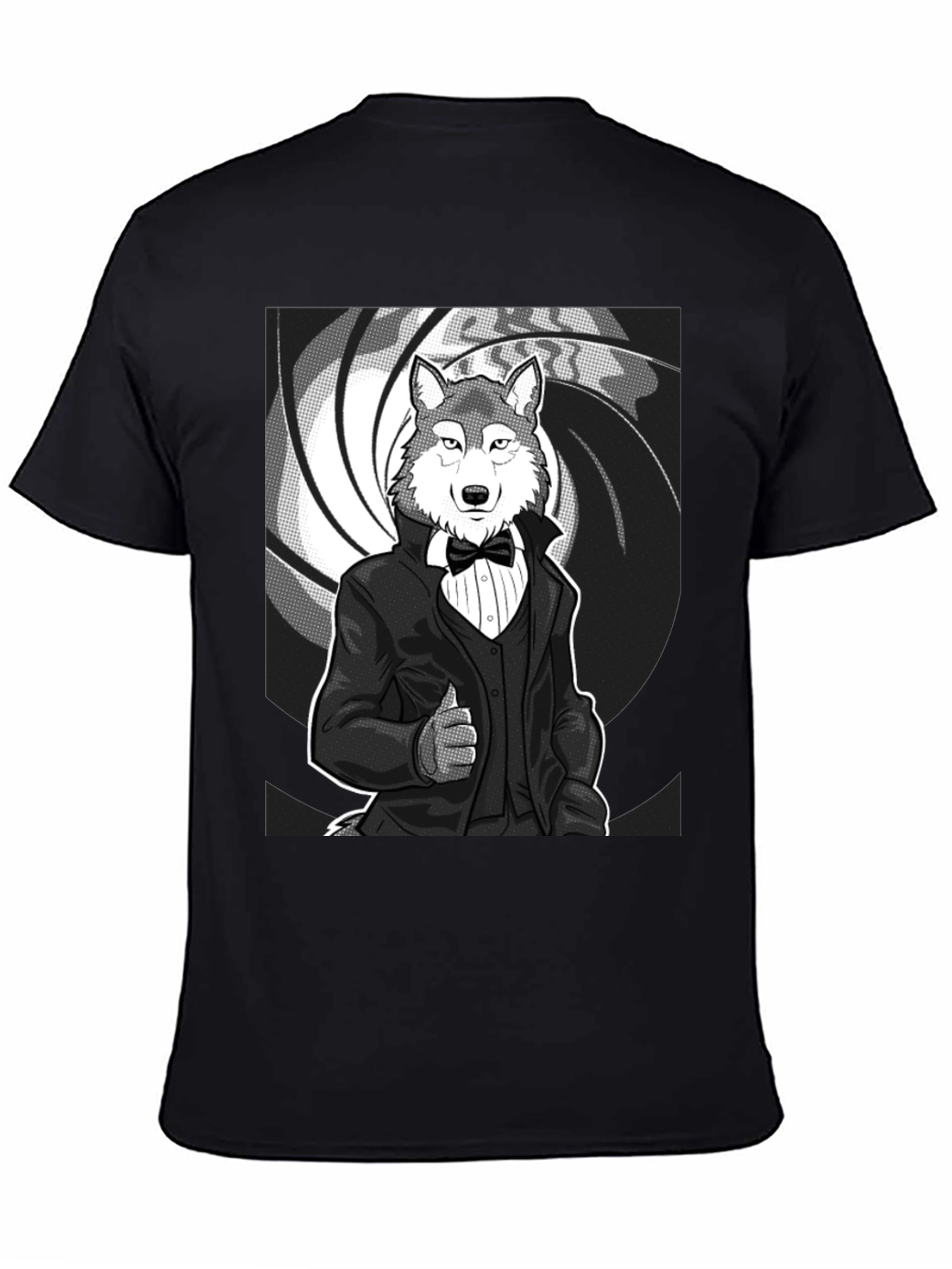 Wolf Tuxedo T-Shirt - Suave and Sophisticated Style