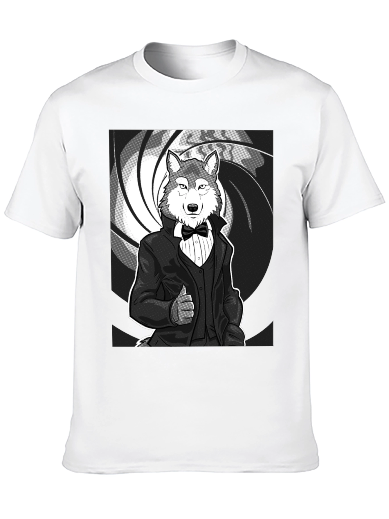 Wolf Tuxedo T-Shirt - Suave and Sophisticated Style