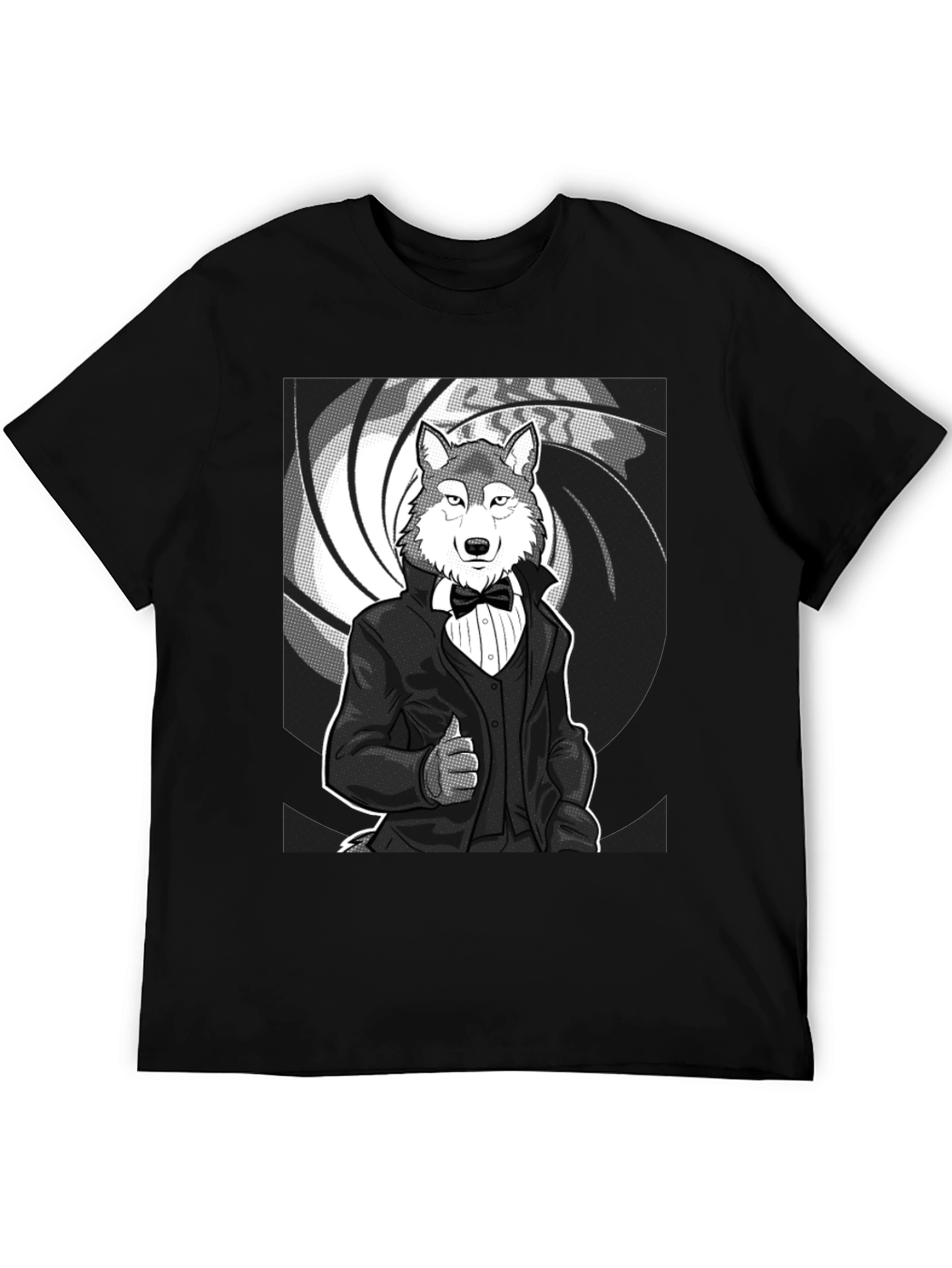 Wolf Tuxedo T-Shirt - Suave and Sophisticated Style