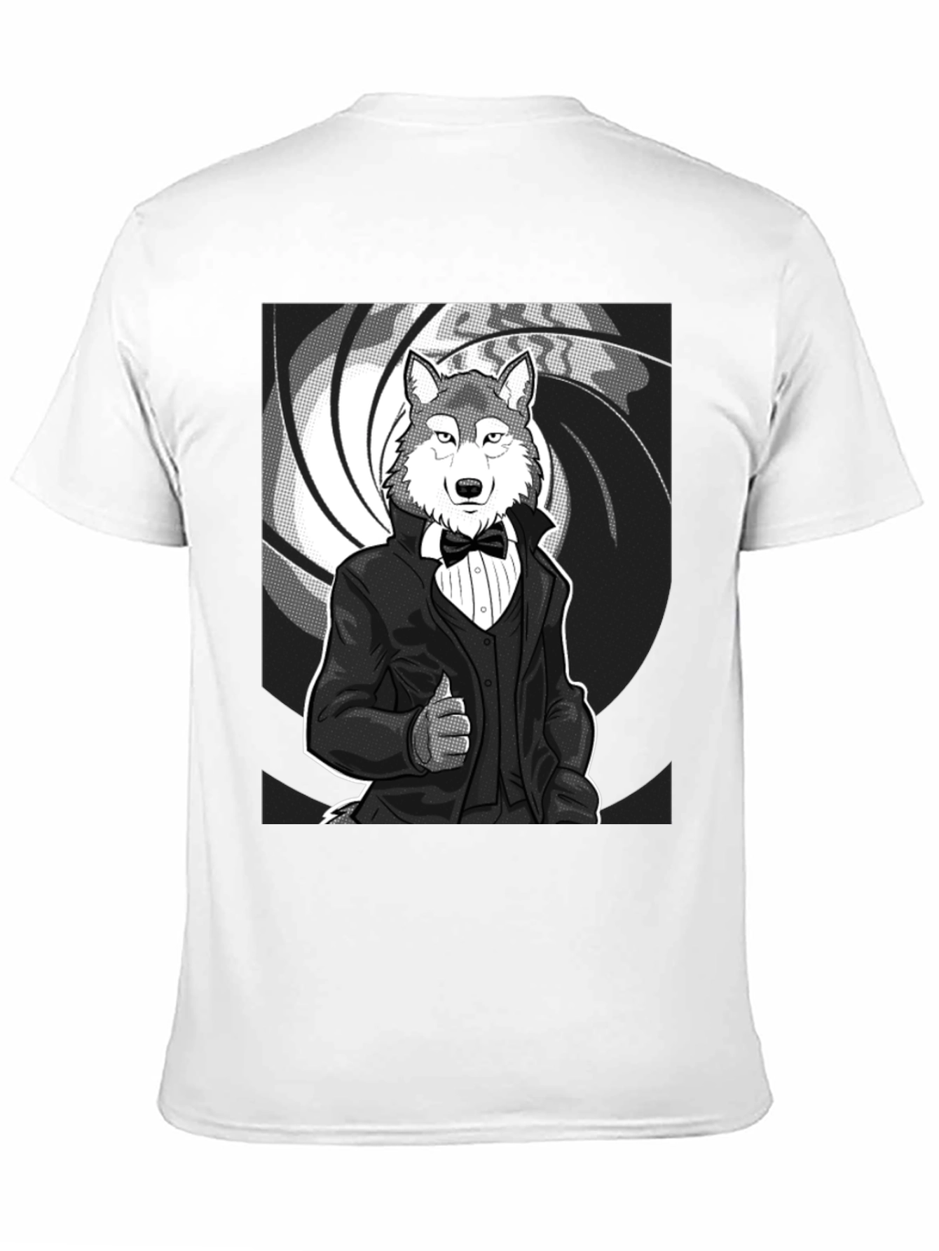 Wolf Tuxedo T-Shirt - Suave and Sophisticated Style