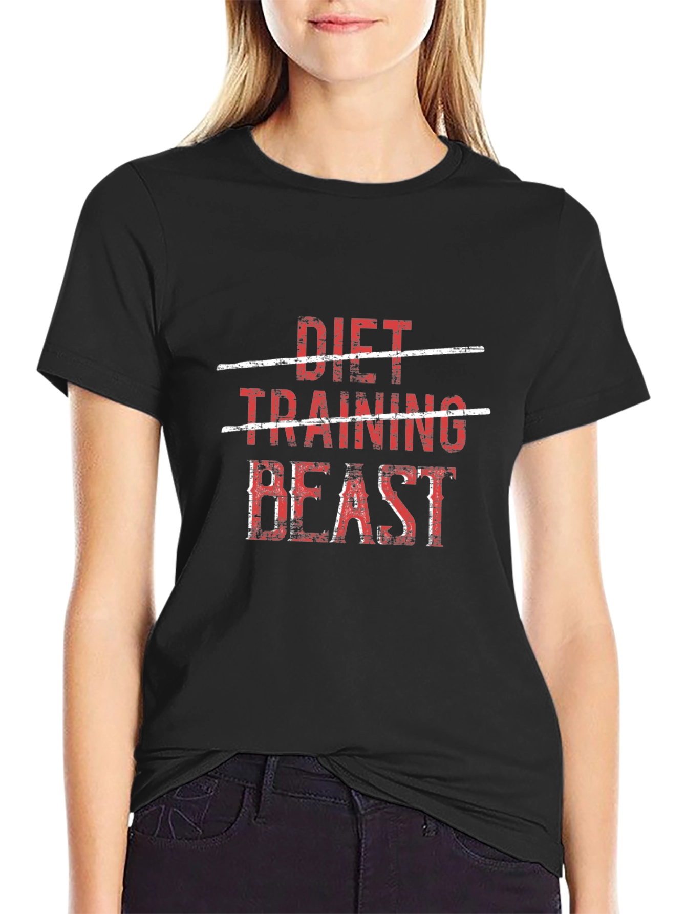 Diet Training Beast Graphic Tee - Mens Black T-Shirt