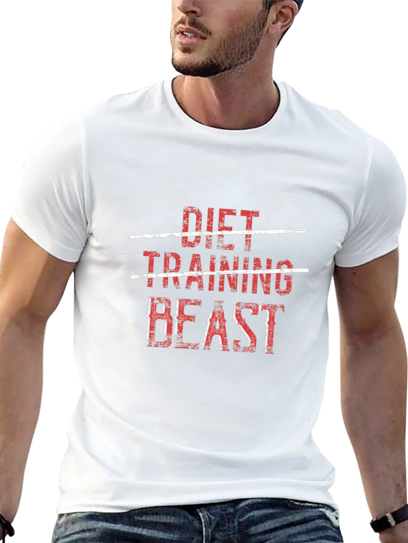 Diet Training Beast Graphic Tee - Mens Black T-Shirt