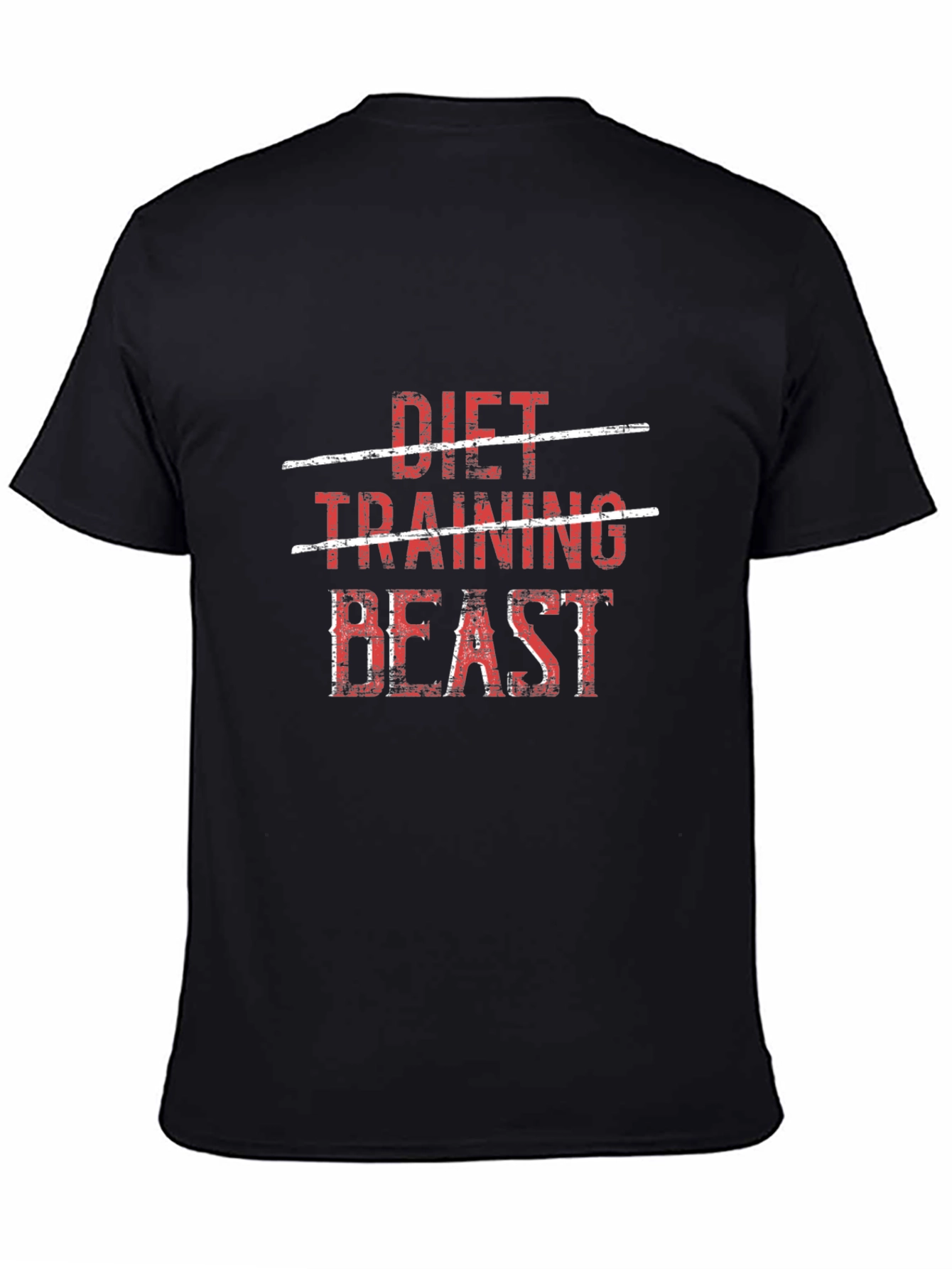 Diet Training Beast Graphic Tee - Mens Black T-Shirt