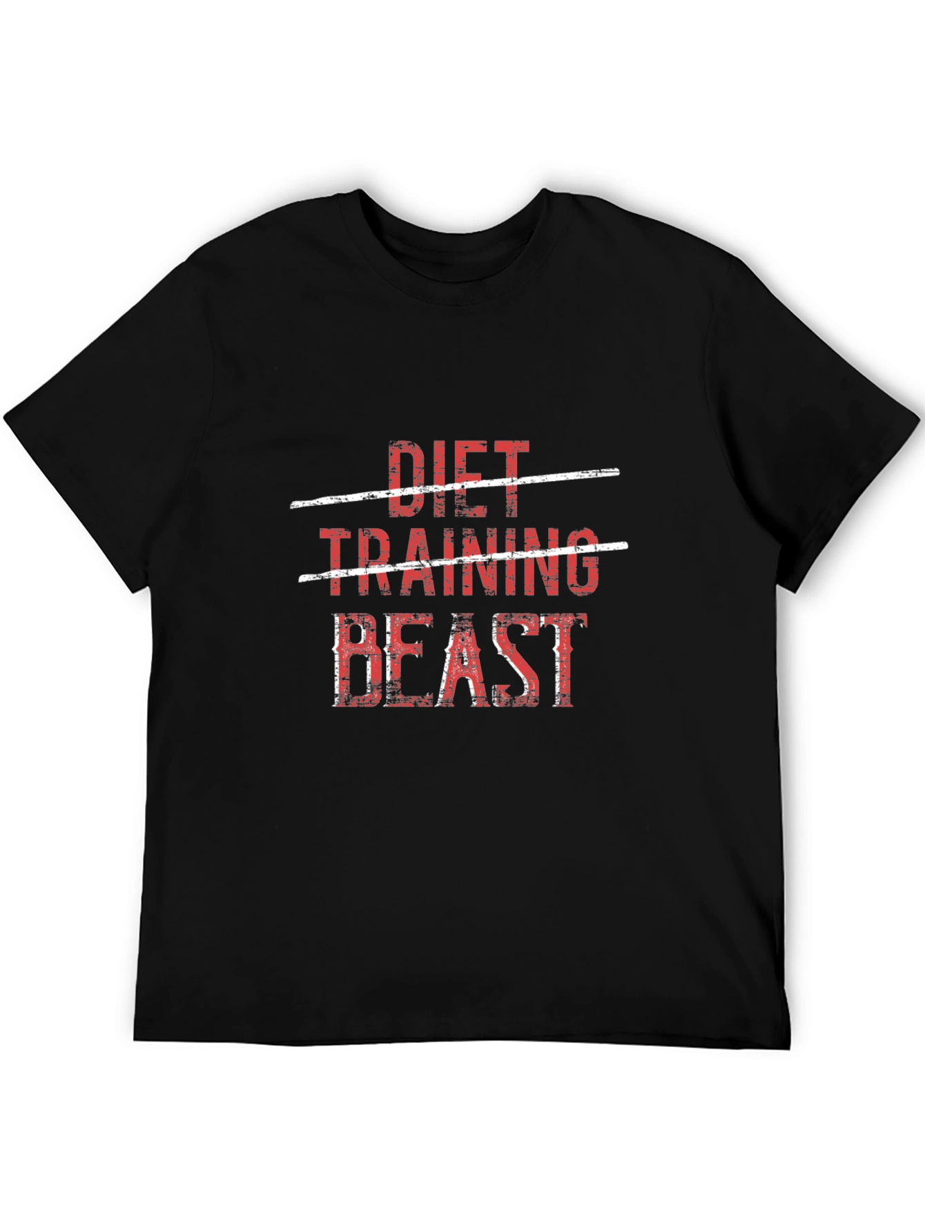 Diet Training Beast Graphic Tee - Mens Black T-Shirt