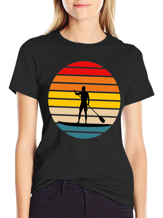 Paddle Board Sunset Graphic T-Shirt