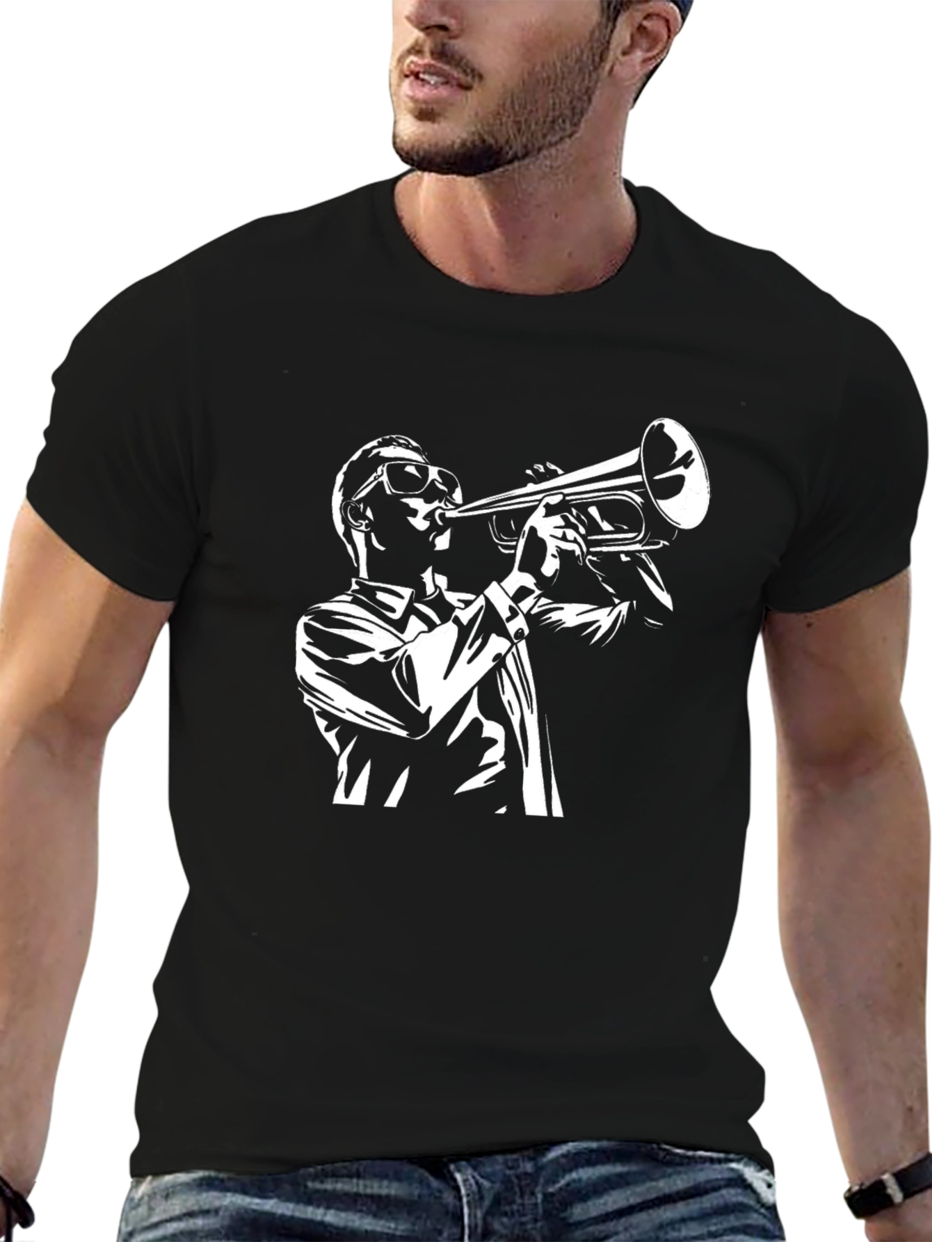 Cool Jazz Trumpet Player Graphic T-Shirt