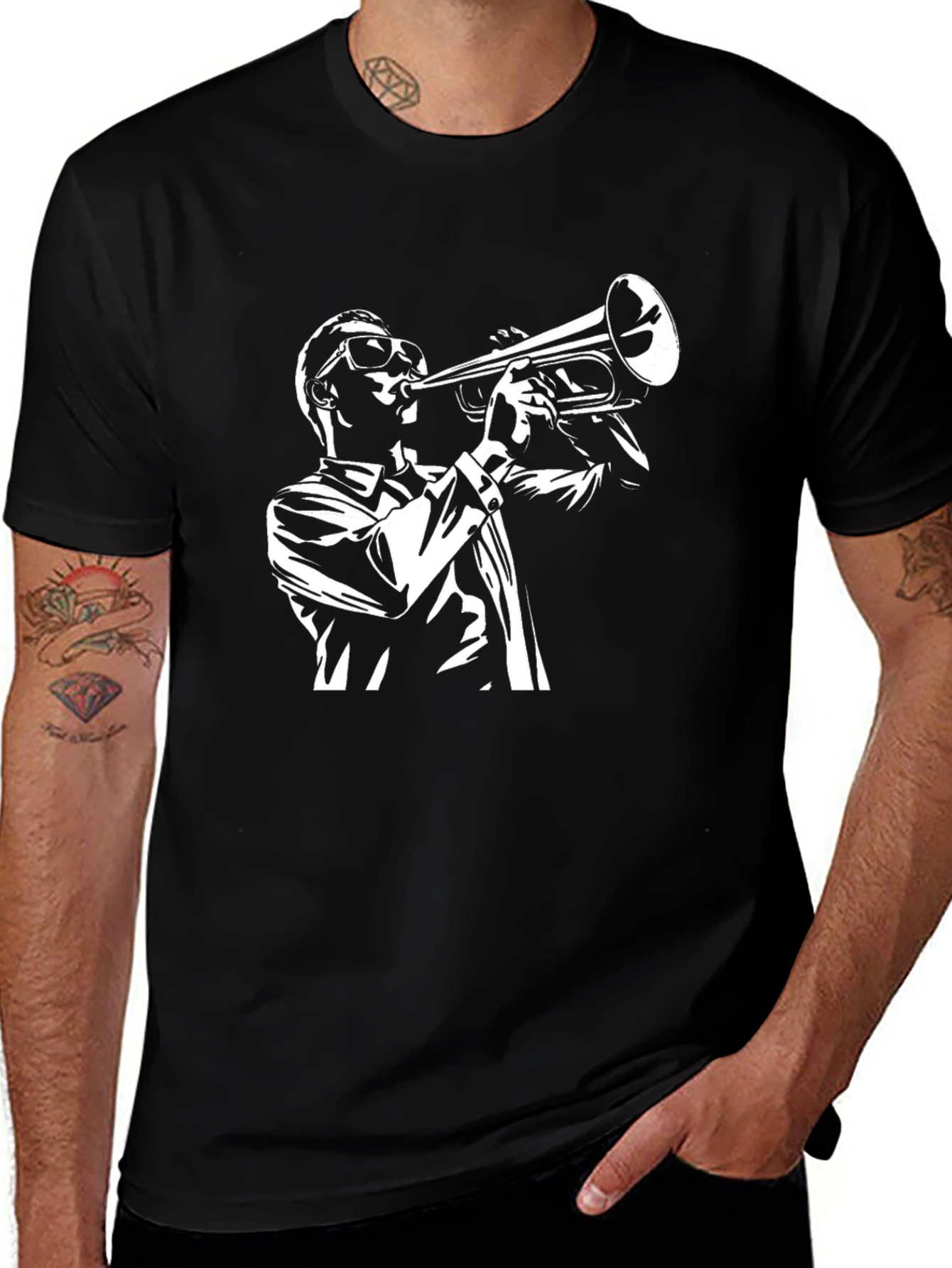 Cool Jazz Trumpet Player Graphic T-Shirt