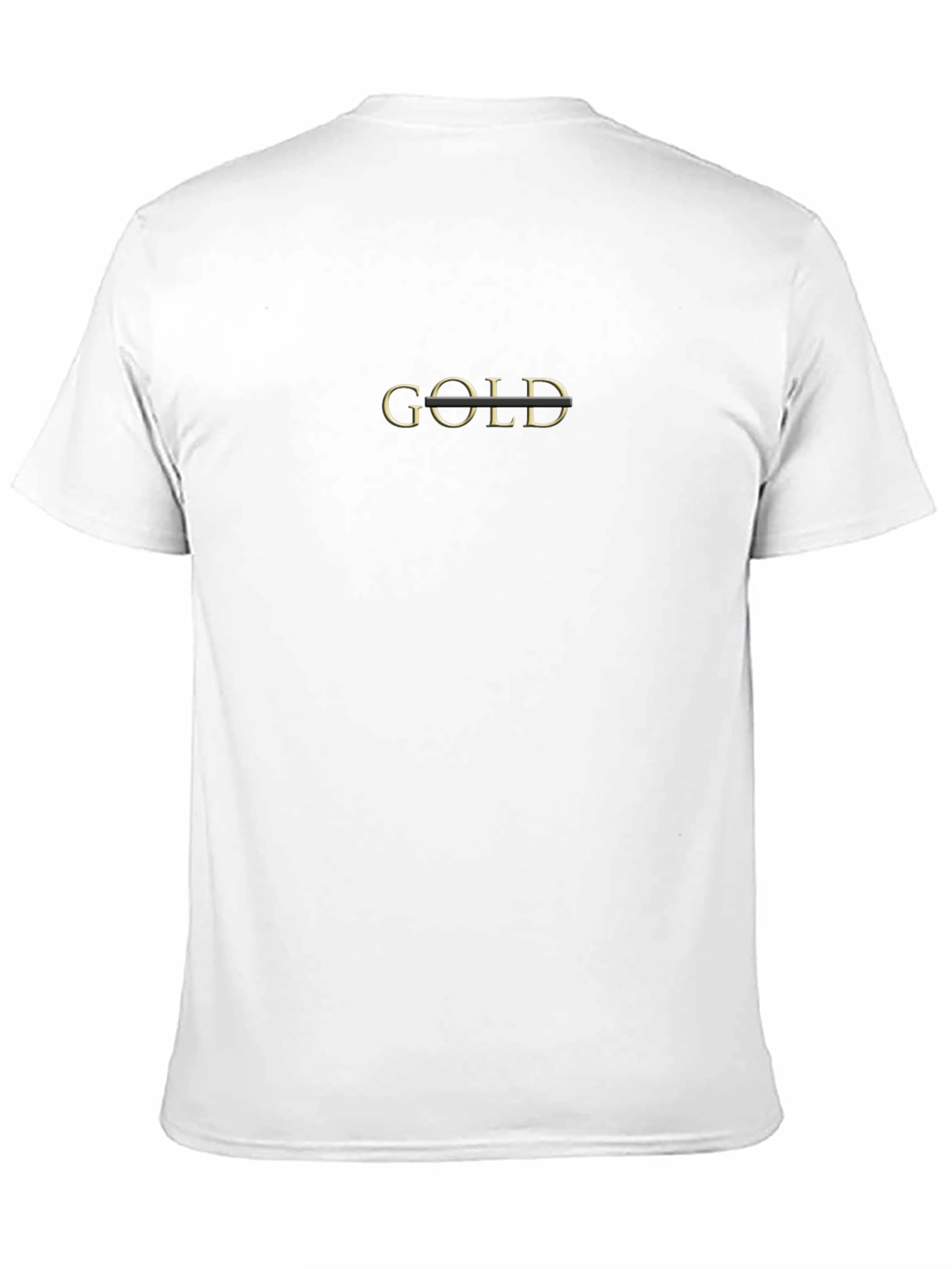 Gold Graphic Print Black T-Shirt