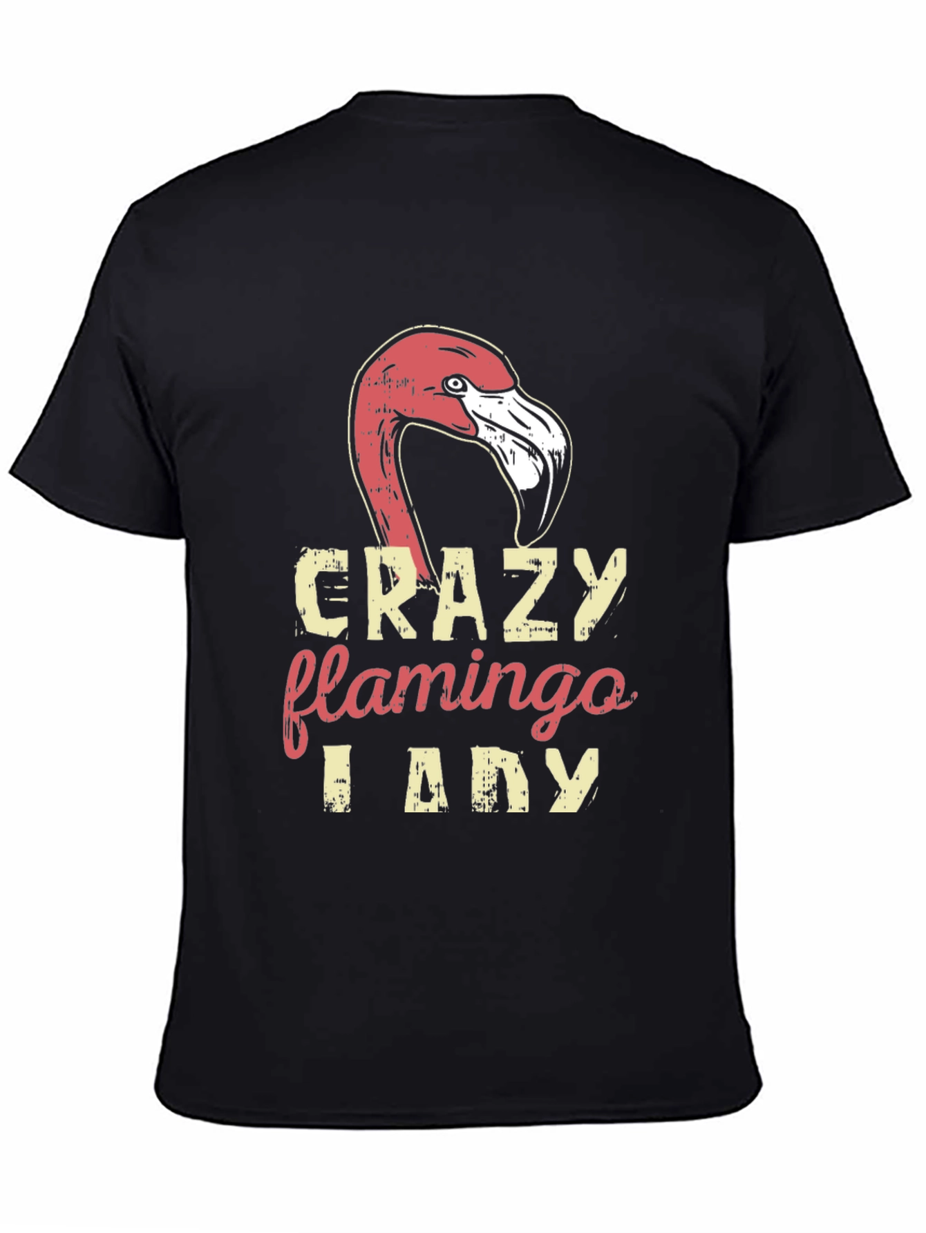 Crazy Flamingo Lady T-Shirt - Graphic Tee