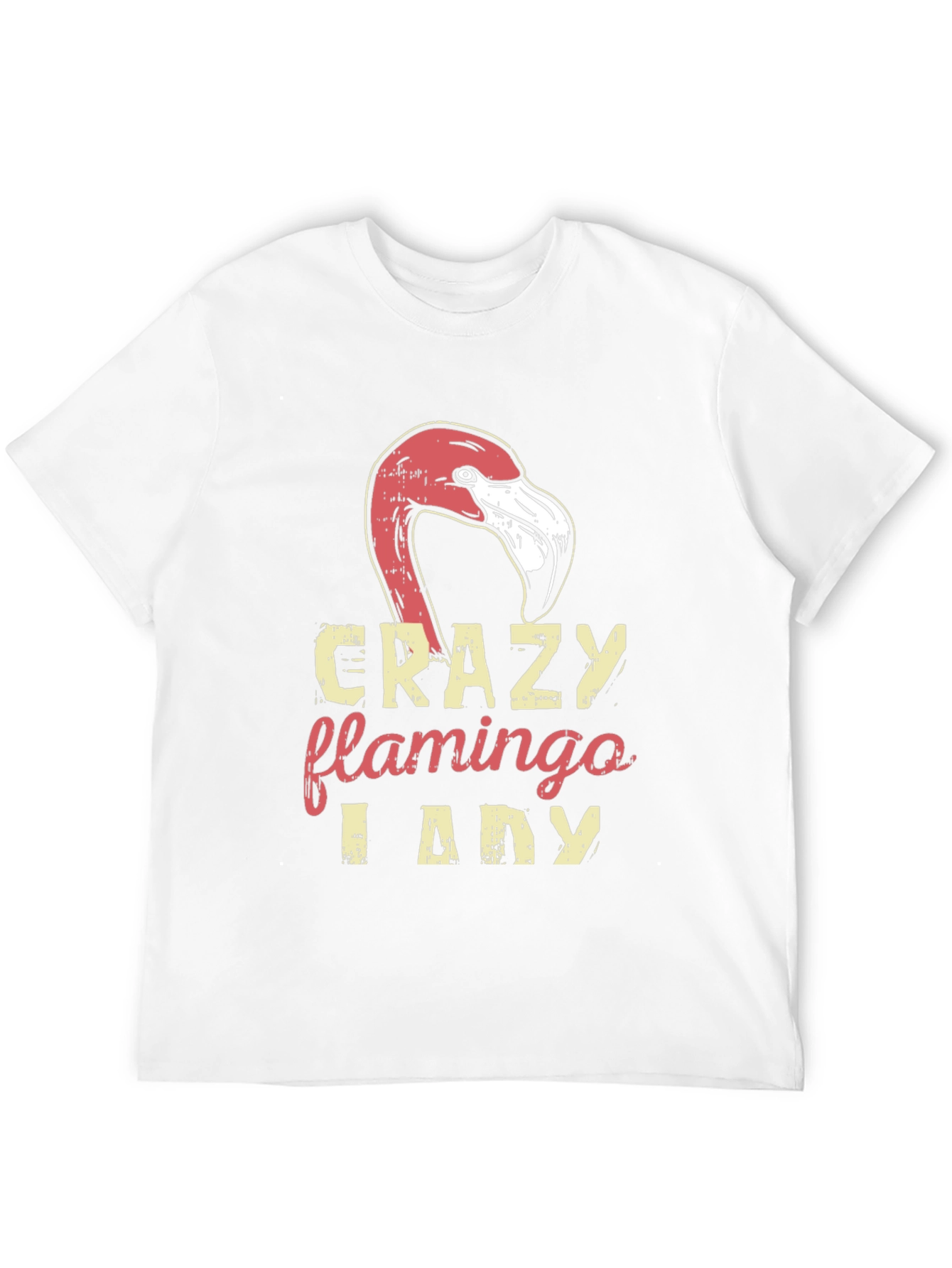 Crazy Flamingo Lady T-Shirt - Graphic Tee