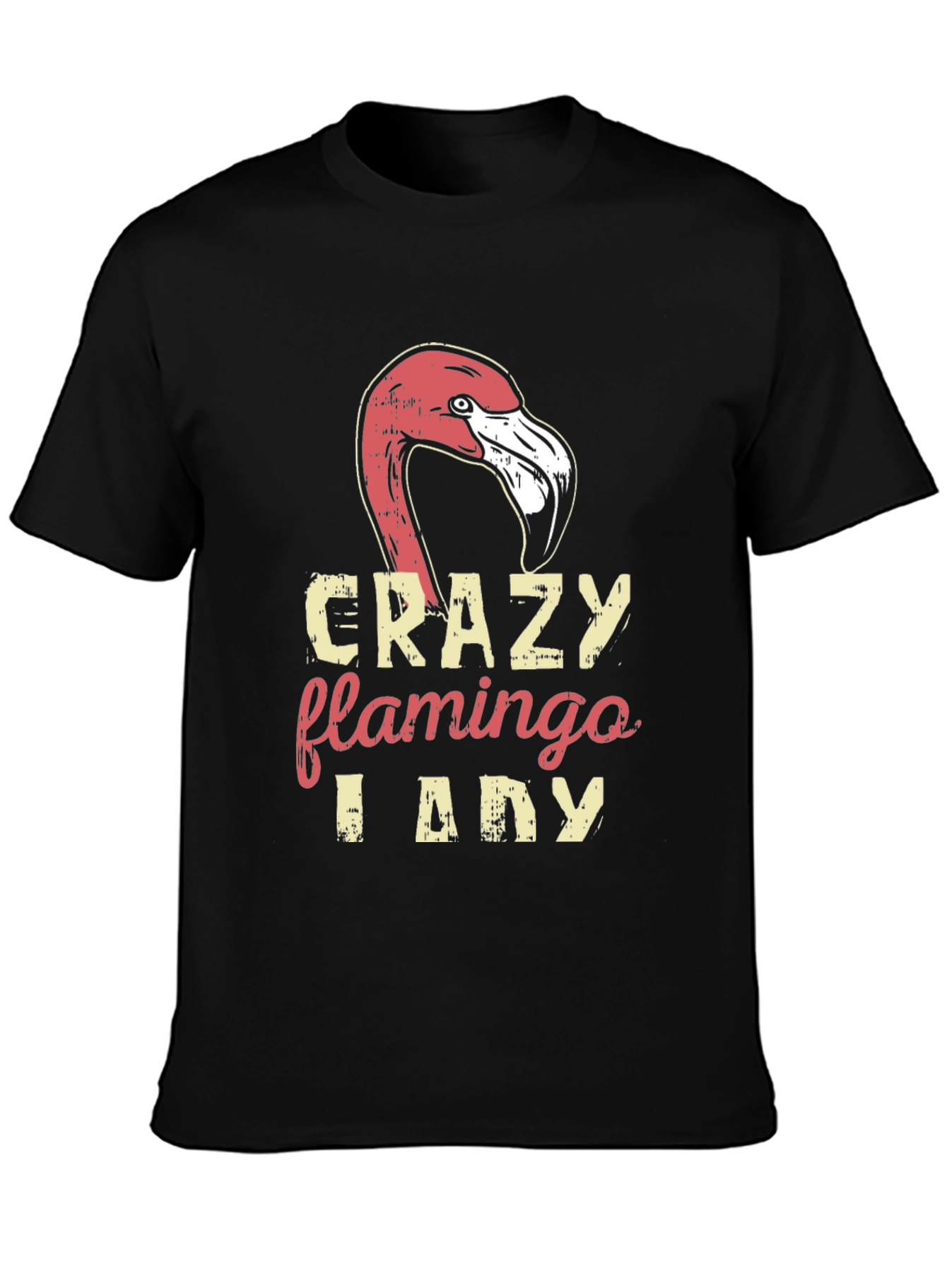 Crazy Flamingo Lady T-Shirt - Graphic Tee