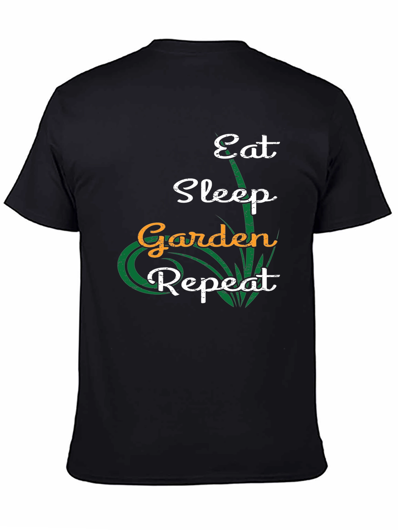 Eat Sleep Garden Repeat Black T-Shirt