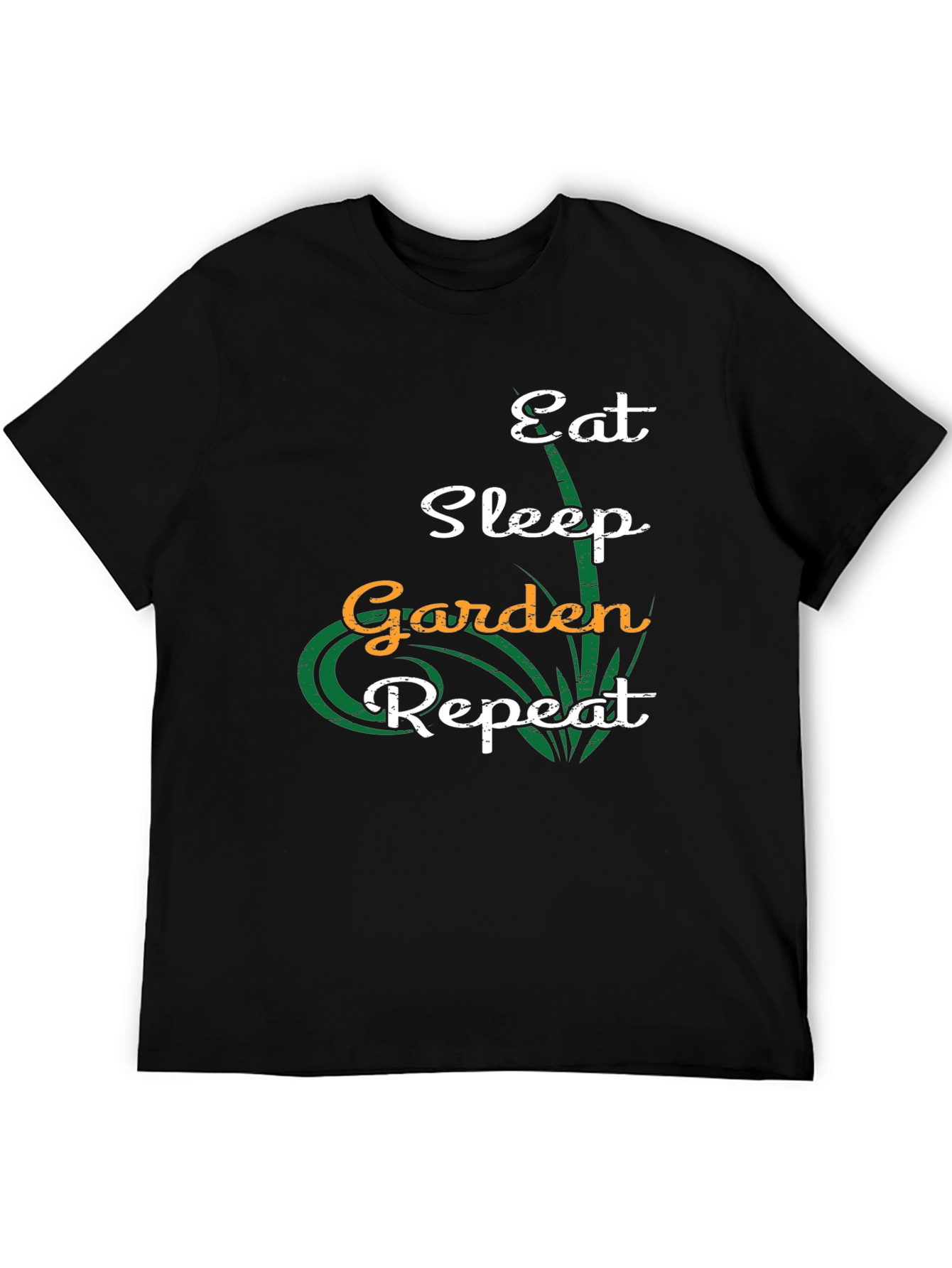 Eat Sleep Garden Repeat Black T-Shirt
