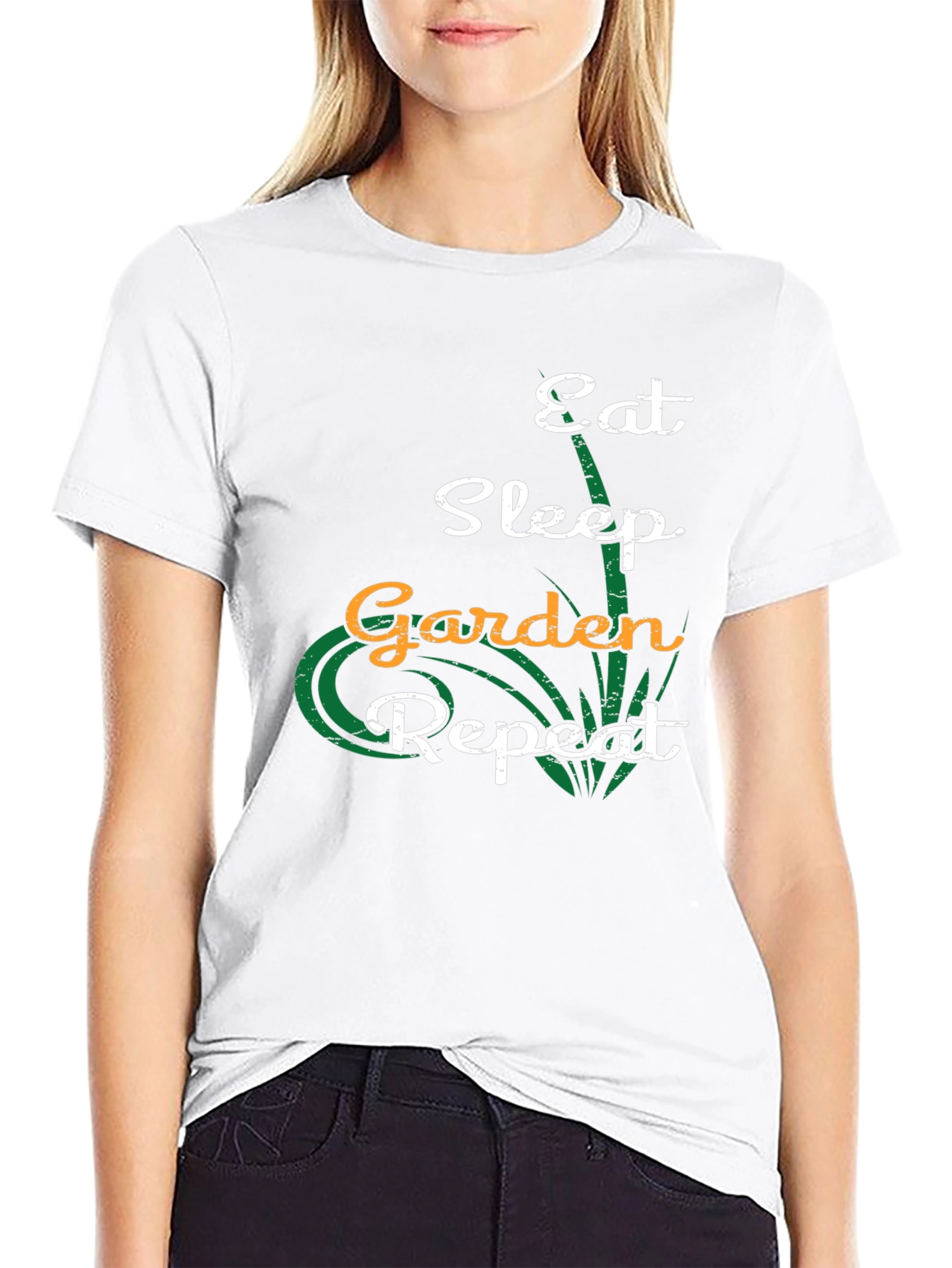 Eat Sleep Garden Repeat Black T-Shirt