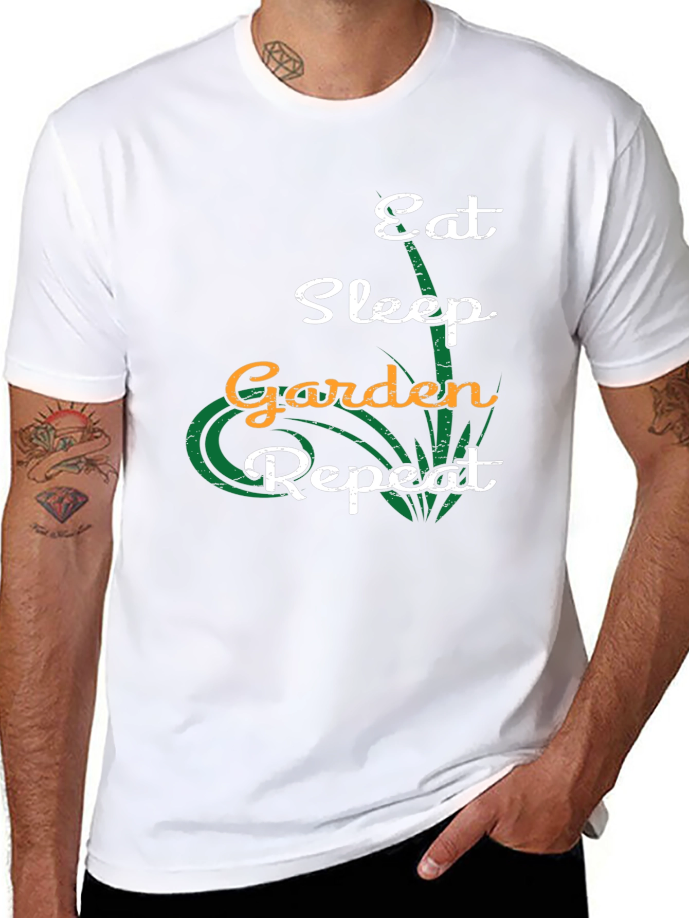 Eat Sleep Garden Repeat Black T-Shirt