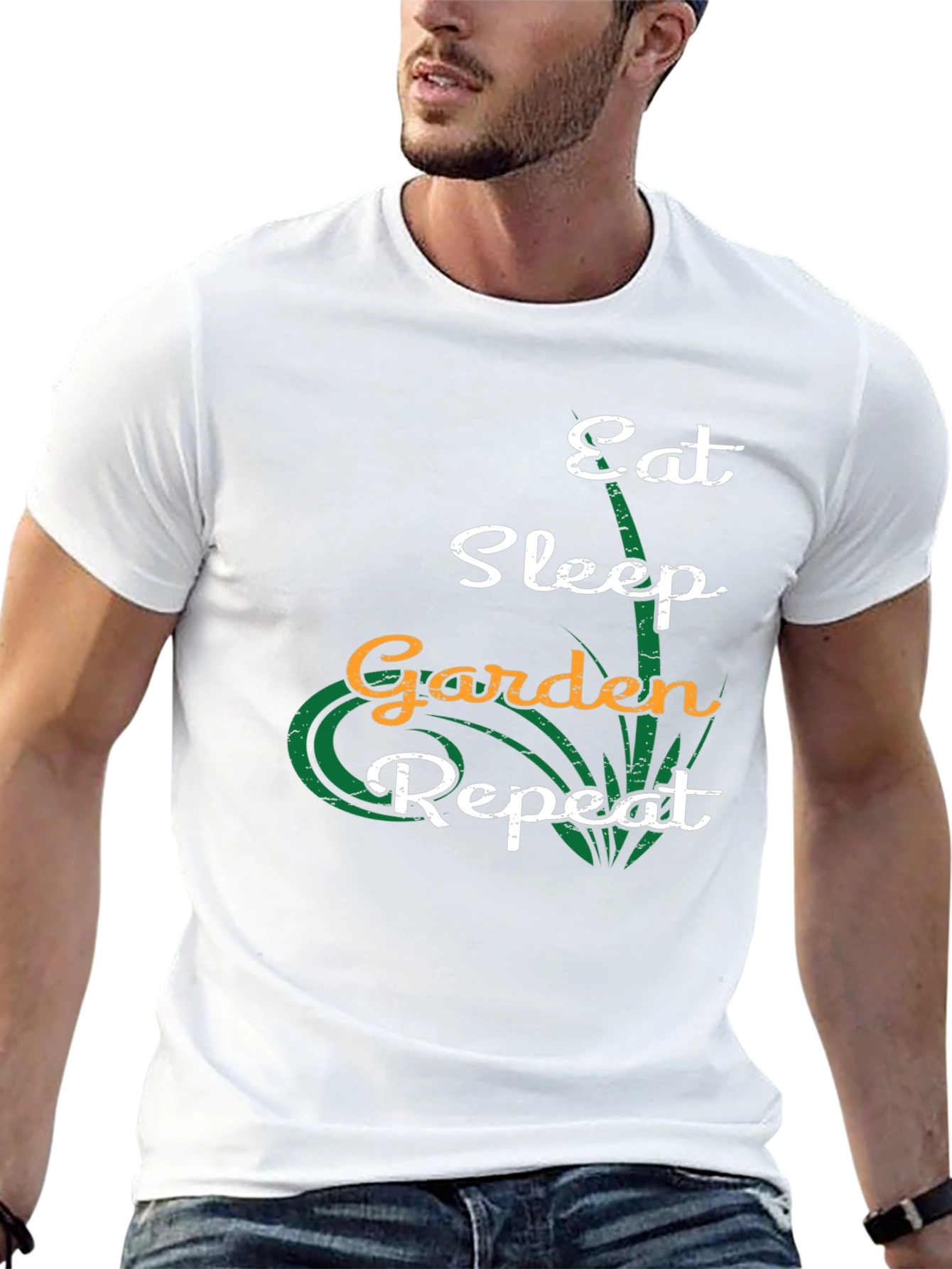 Eat Sleep Garden Repeat Black T-Shirt