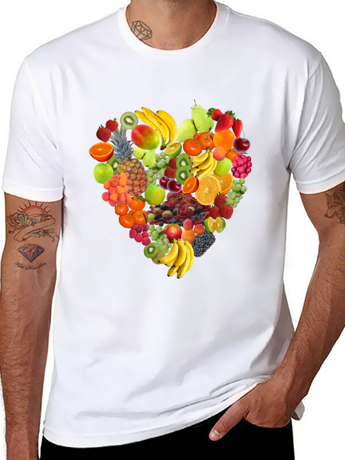 Fruit Heart Graphic T-Shirt