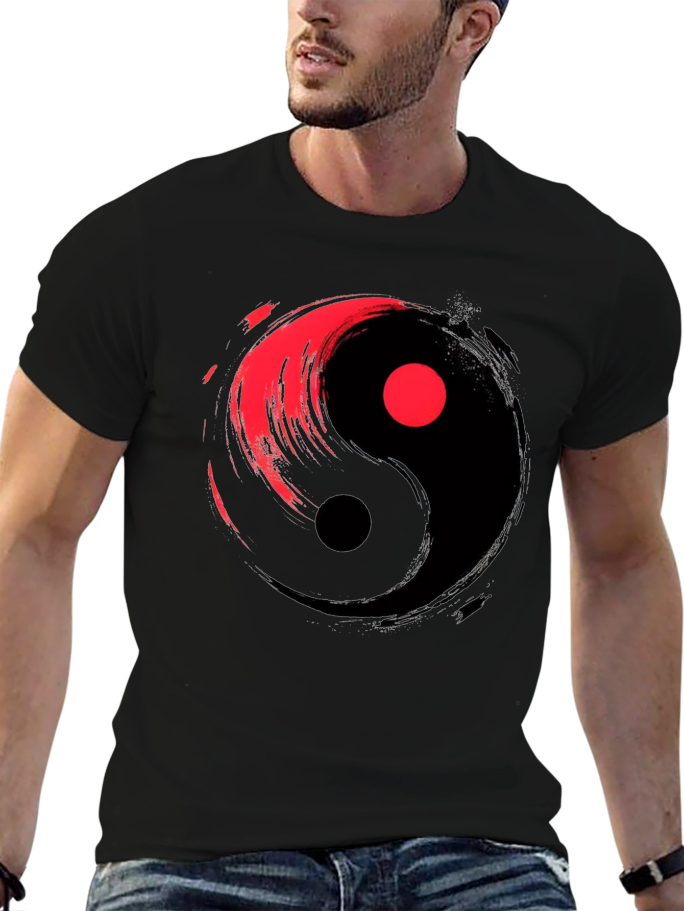 Yin Yang Graphic Tee - Balance and Style