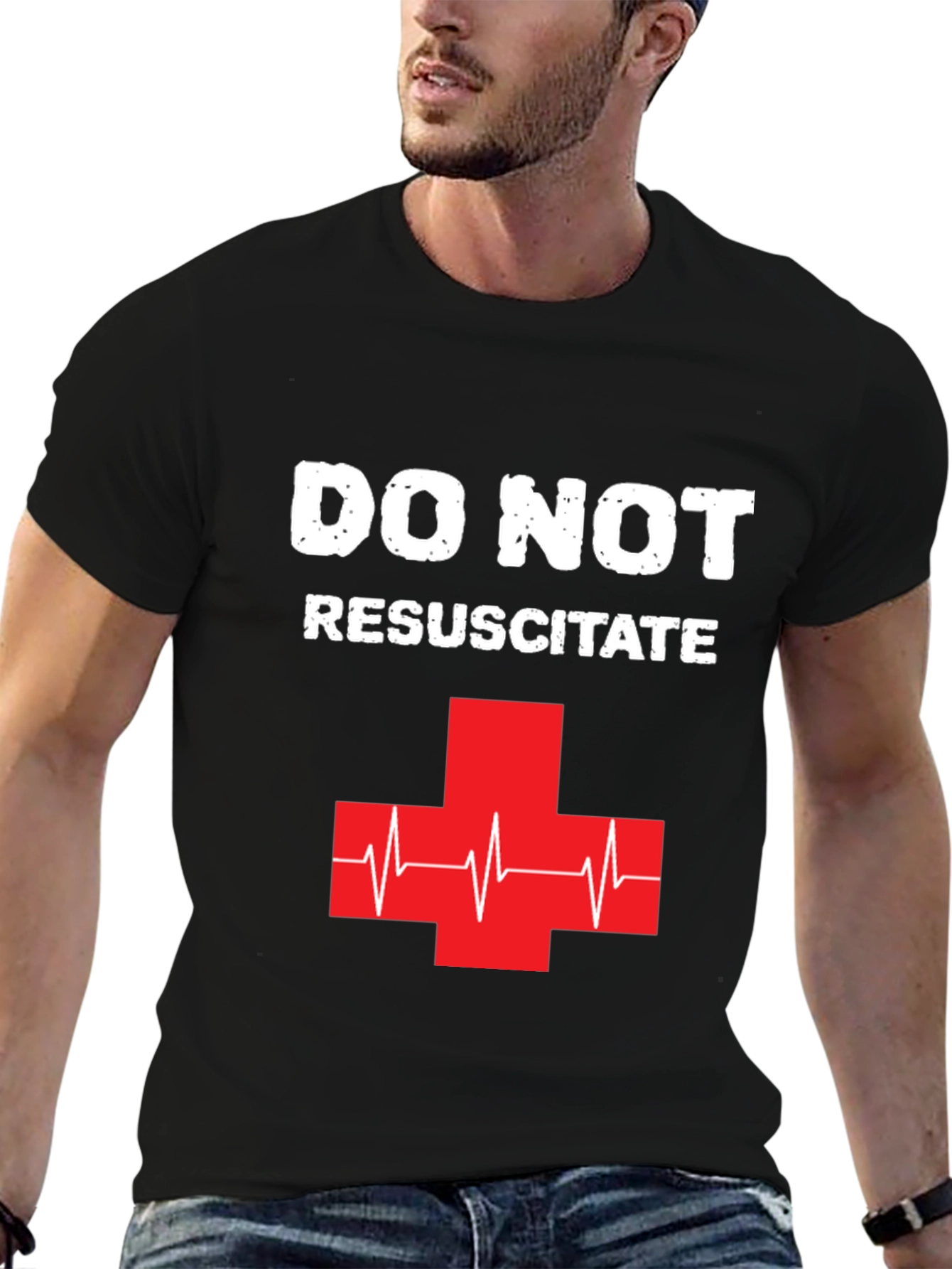 Do Not Resuscitate Graphic T-Shirt - Black Cotton Tee