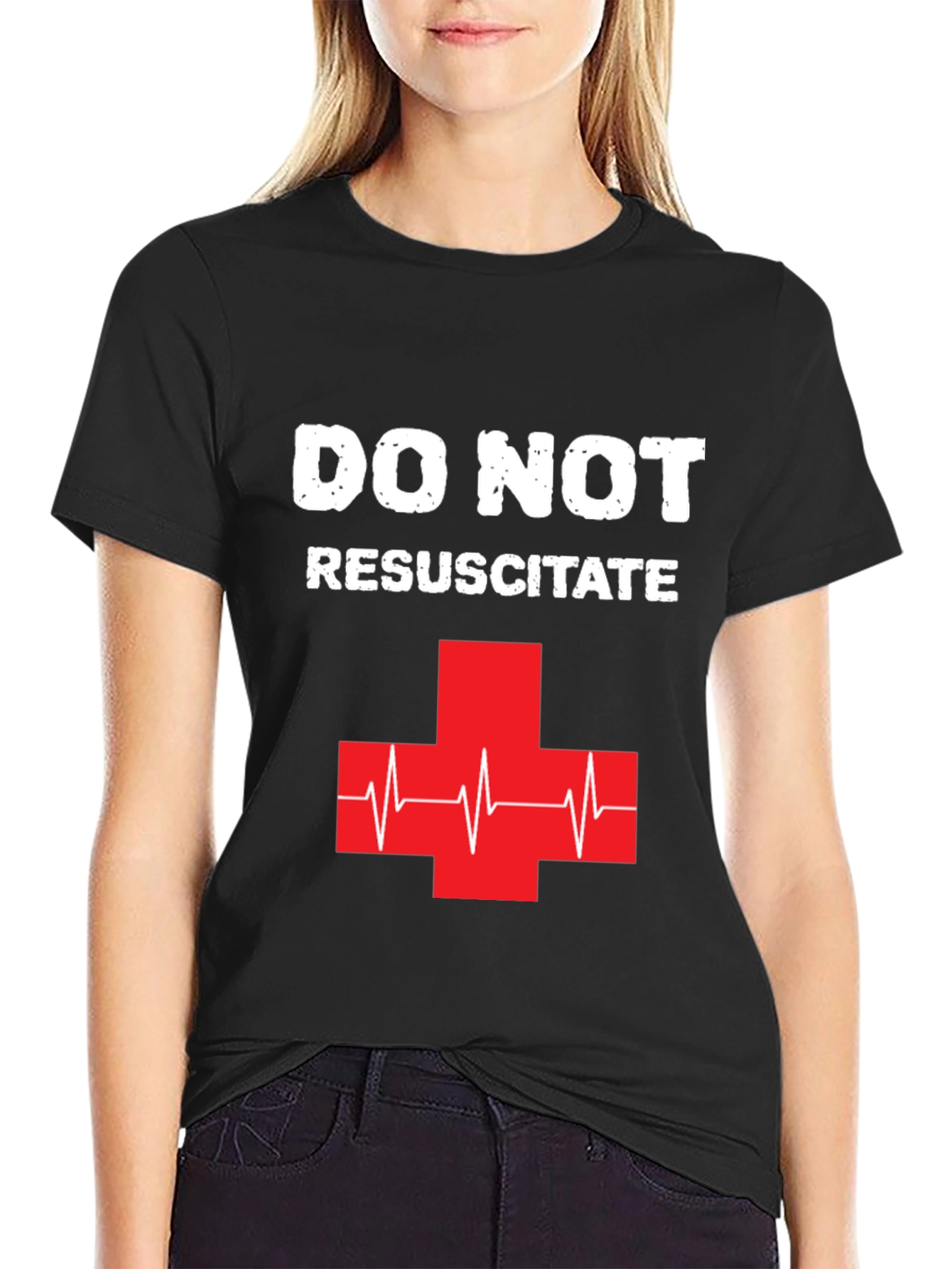 Do Not Resuscitate Graphic T-Shirt - Black Cotton Tee