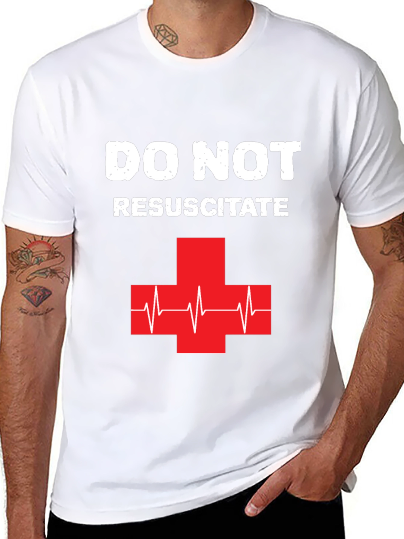 Do Not Resuscitate Graphic T-Shirt - Black Cotton Tee