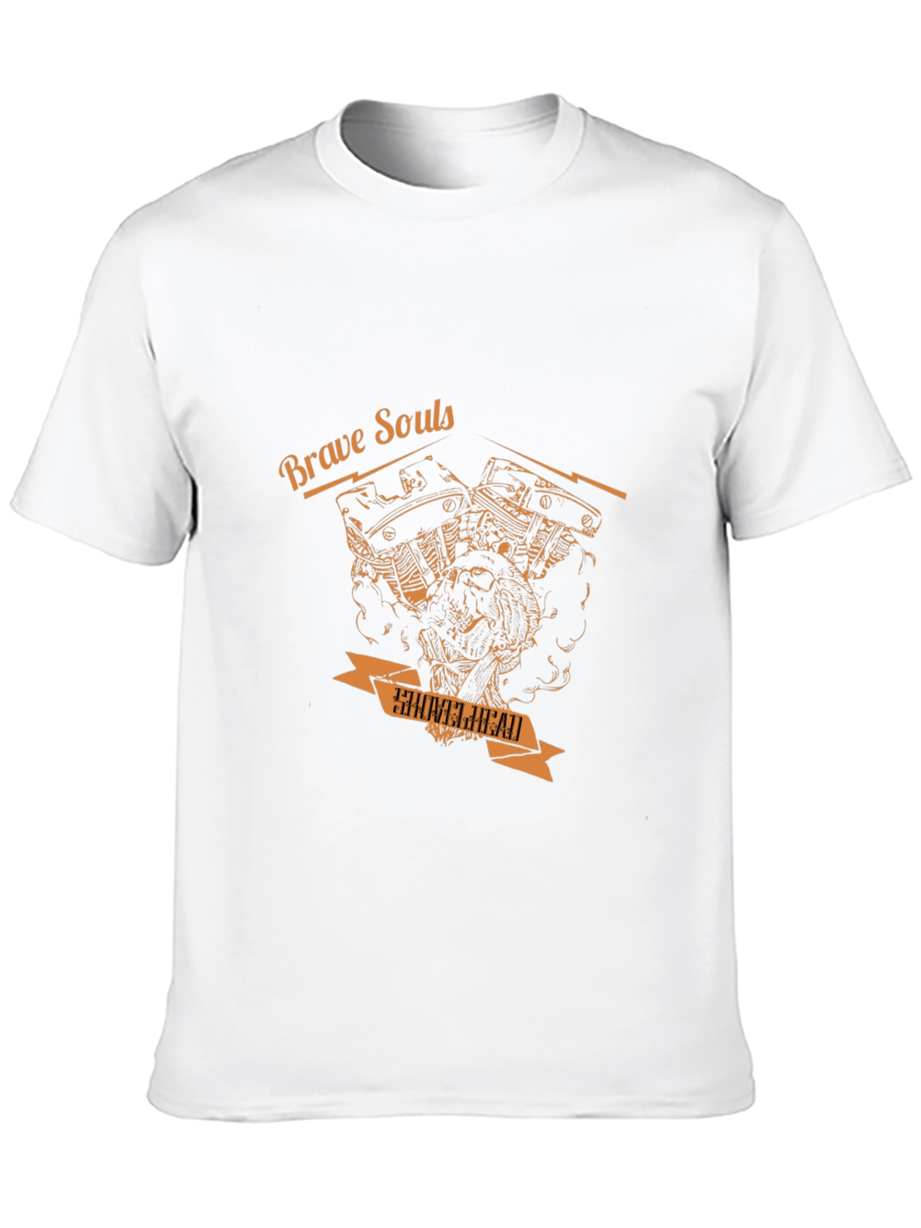 Brave Souls Shovelhead Motorcycle Graphic T-Shirt