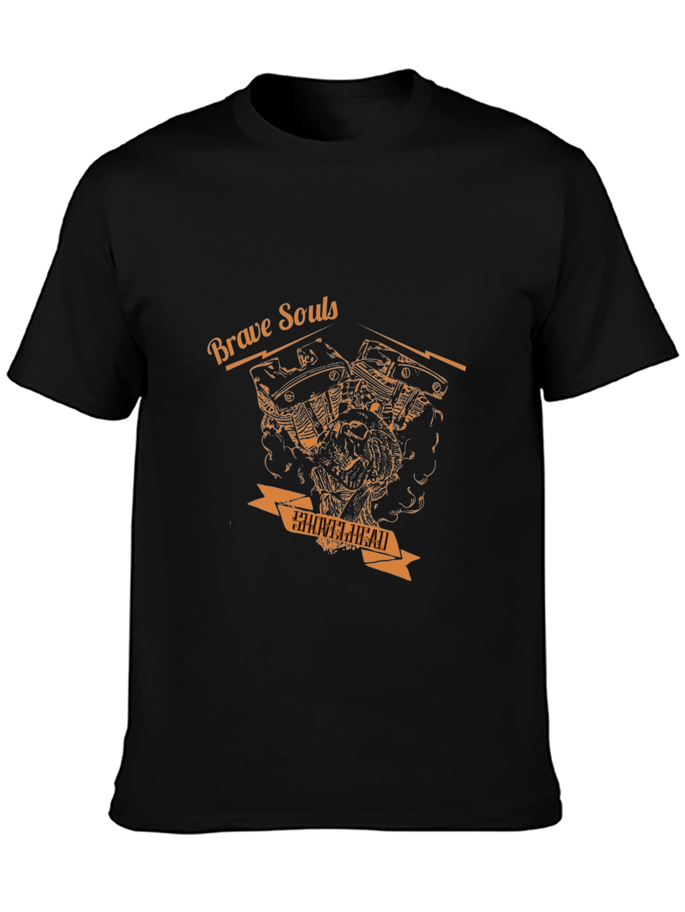 Brave Souls Shovelhead Motorcycle Graphic T-Shirt