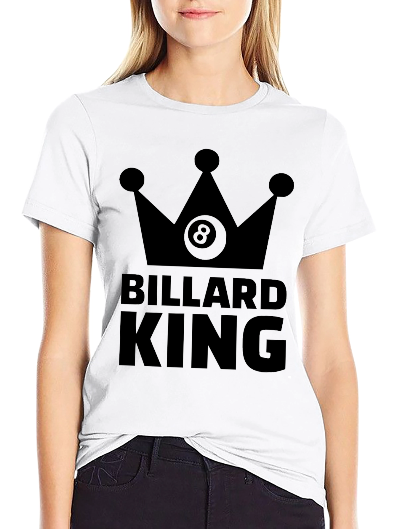 Billiard King T-Shirt - Eight Ball Crown Graphic