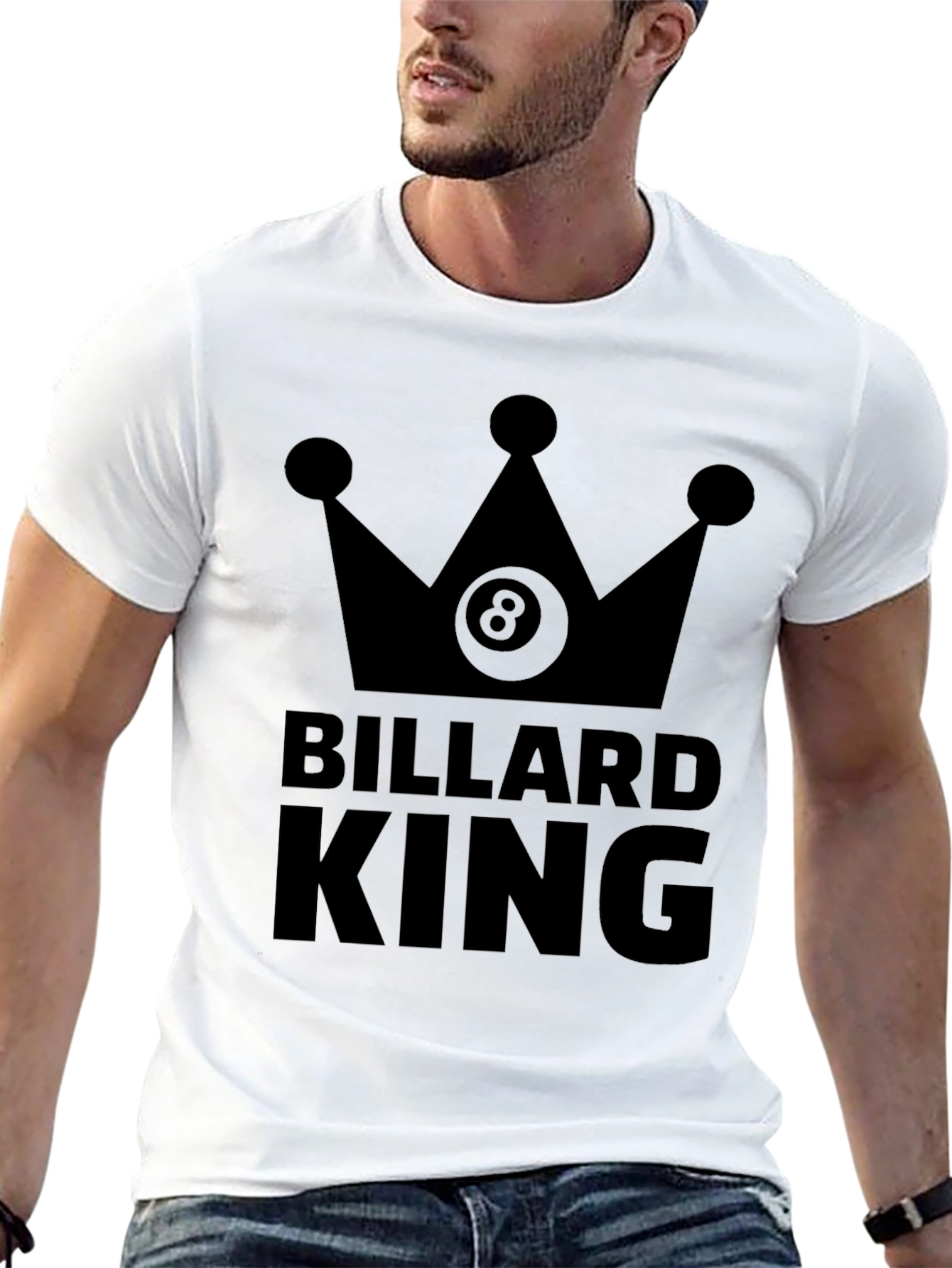 Billiard King T-Shirt - Eight Ball Crown Graphic