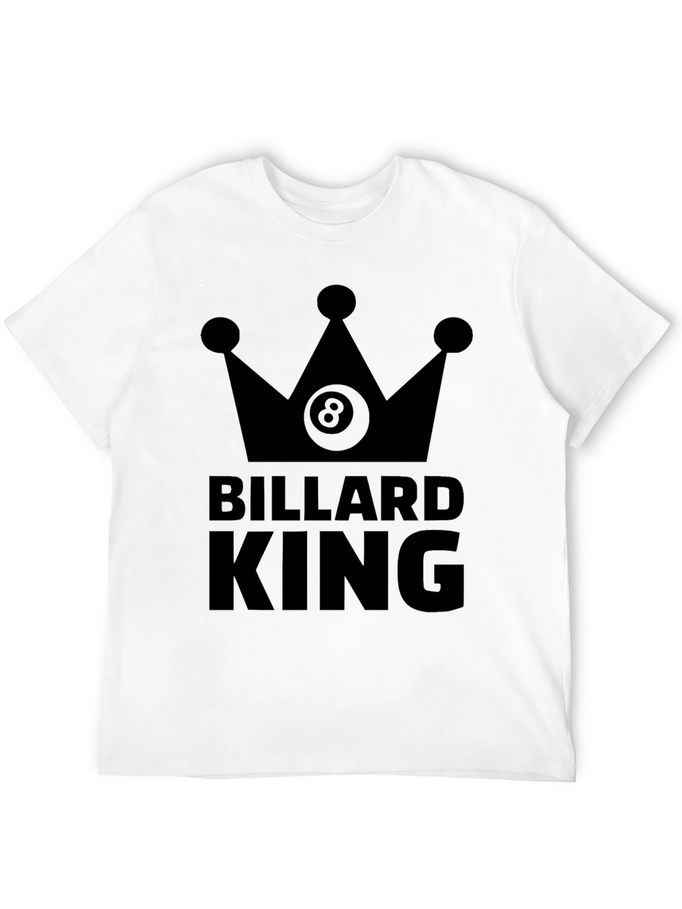 Billiard King T-Shirt - Eight Ball Crown Graphic