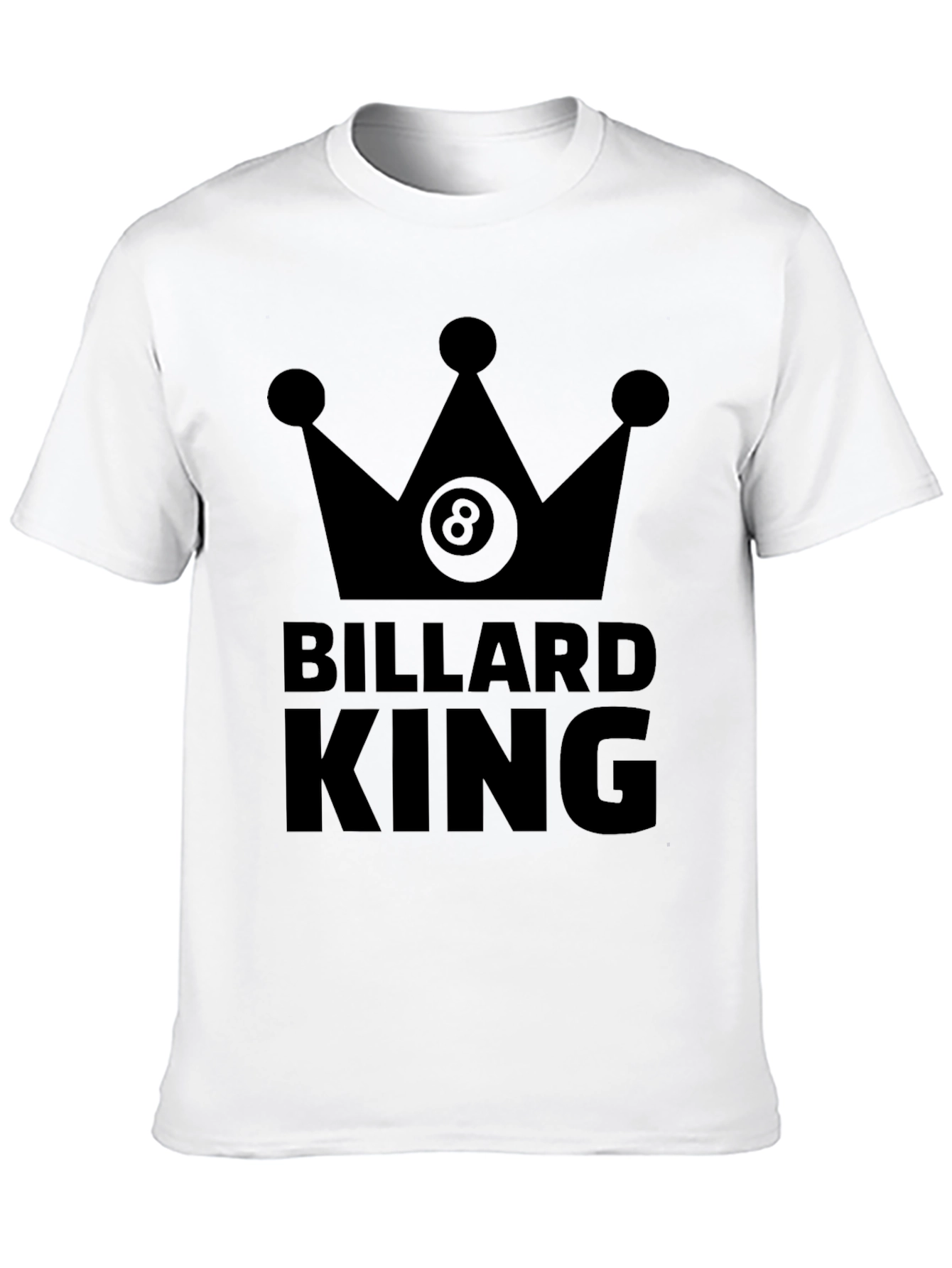 Billiard King T-Shirt - Eight Ball Crown Graphic