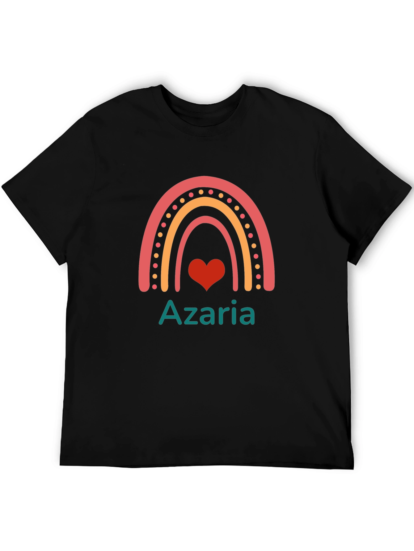 Azaria Rainbow Heart Personalized T-Shirt