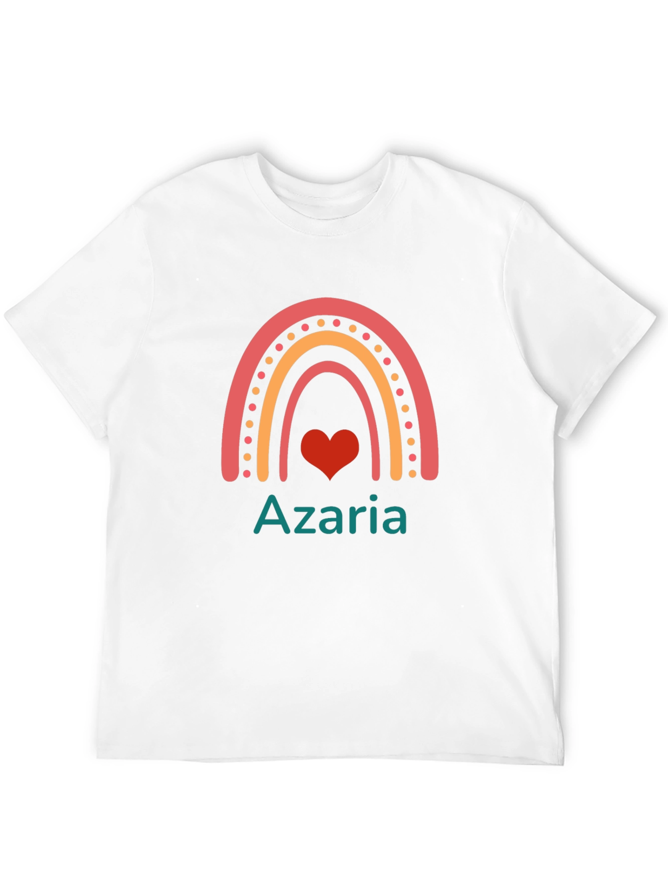 Azaria Rainbow Heart Personalized T-Shirt