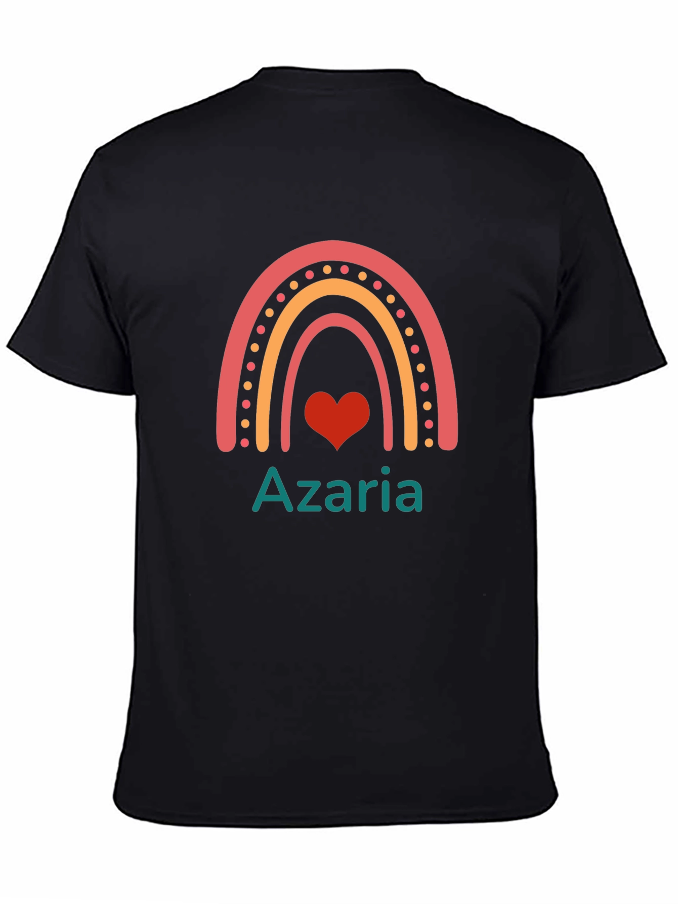 Azaria Rainbow Heart Personalized T-Shirt