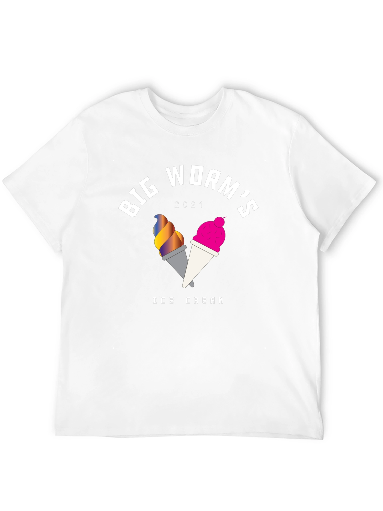 Big Worms 2021 Ice Cream Graphic T-Shirt