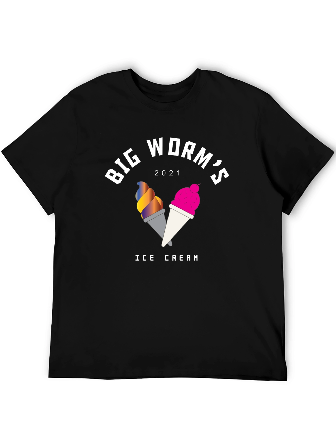 Big Worms 2021 Ice Cream Graphic T-Shirt