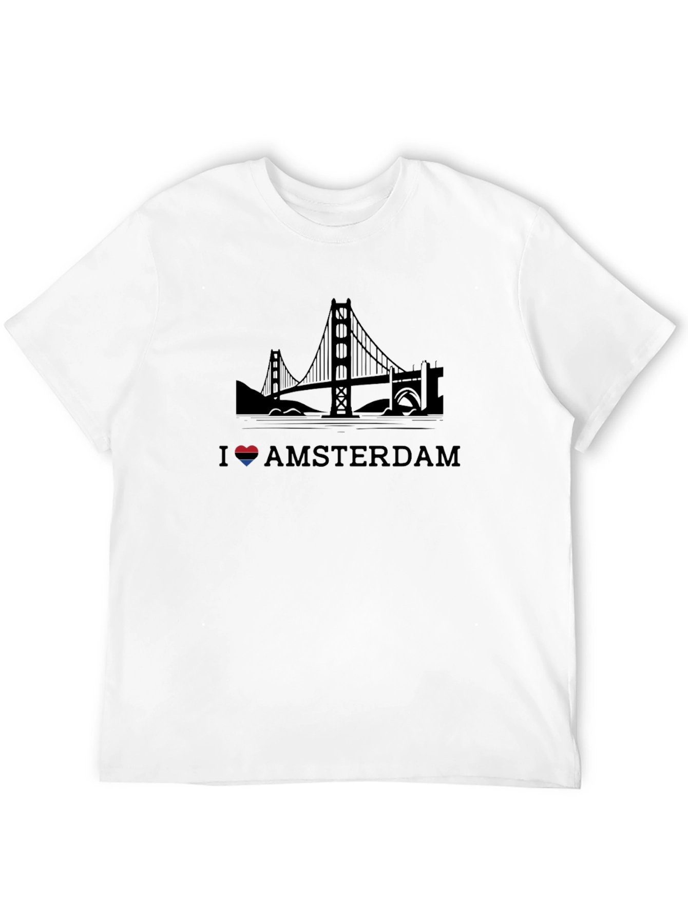 I Love Amsterdam Black T-Shirt