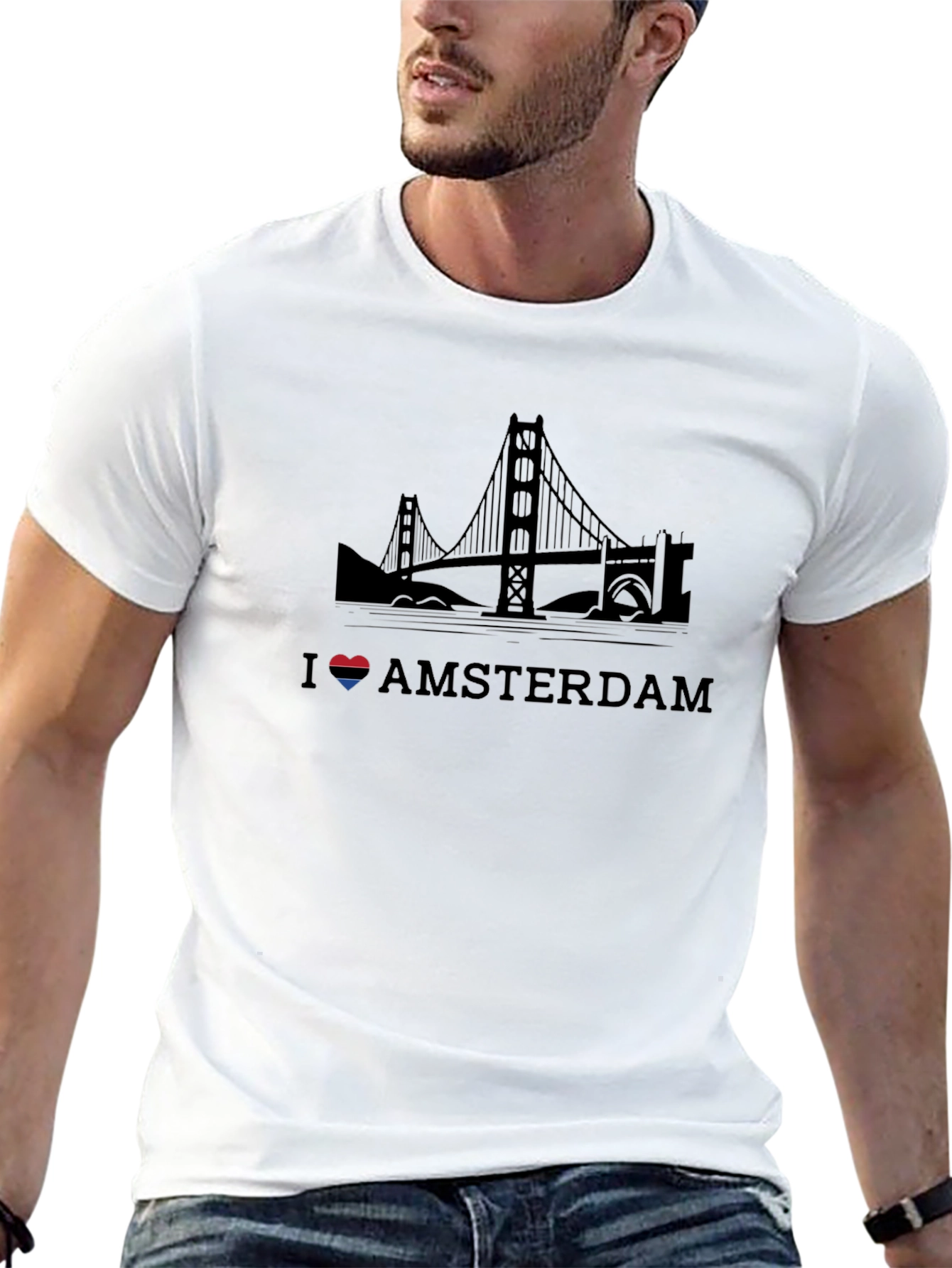 I Love Amsterdam Black T-Shirt