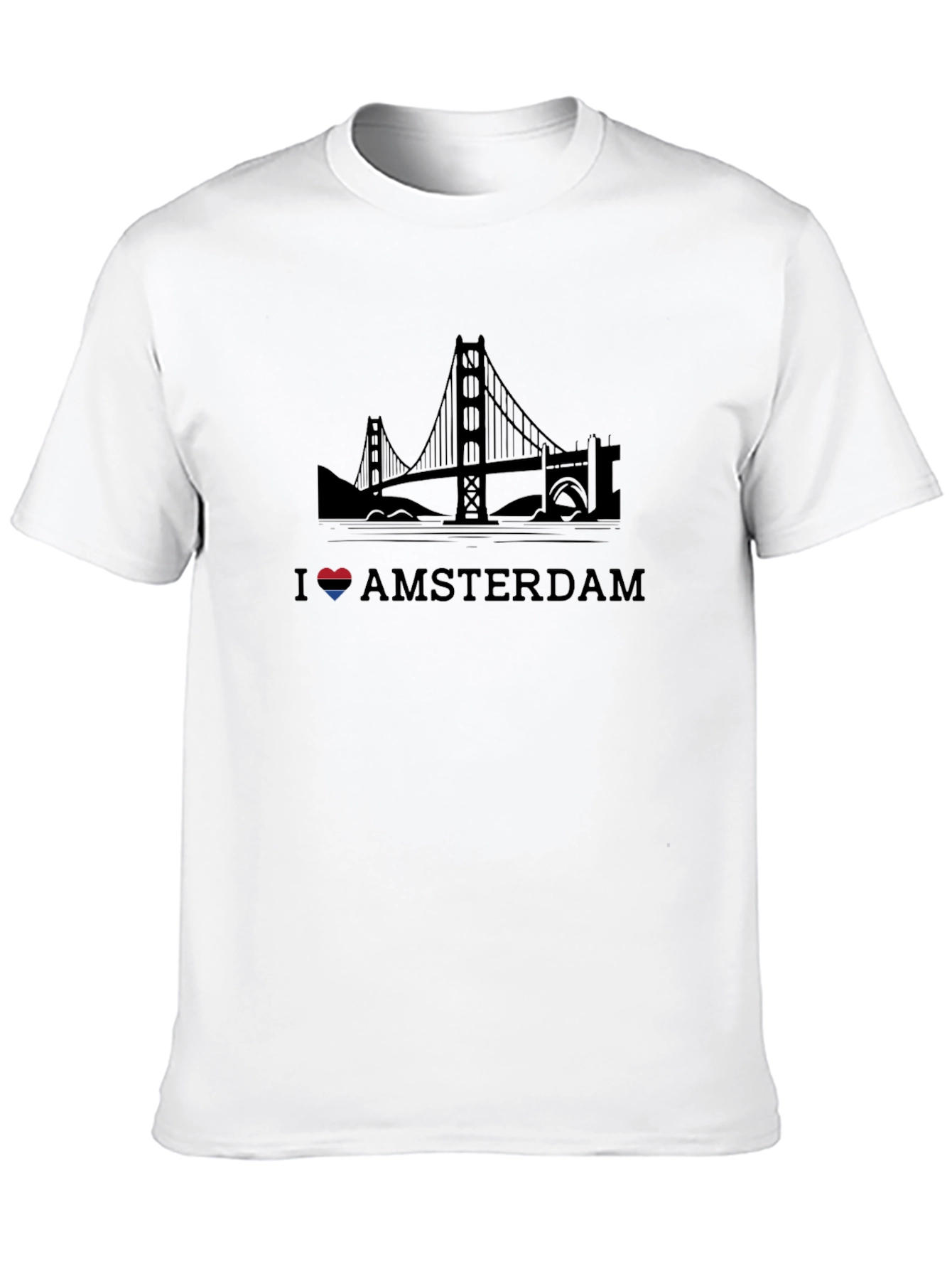 I Love Amsterdam Black T-Shirt