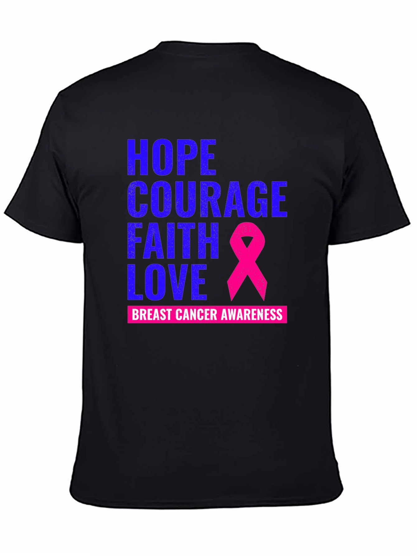 Hope Courage Faith Love Breast Cancer Awareness T-Shirt