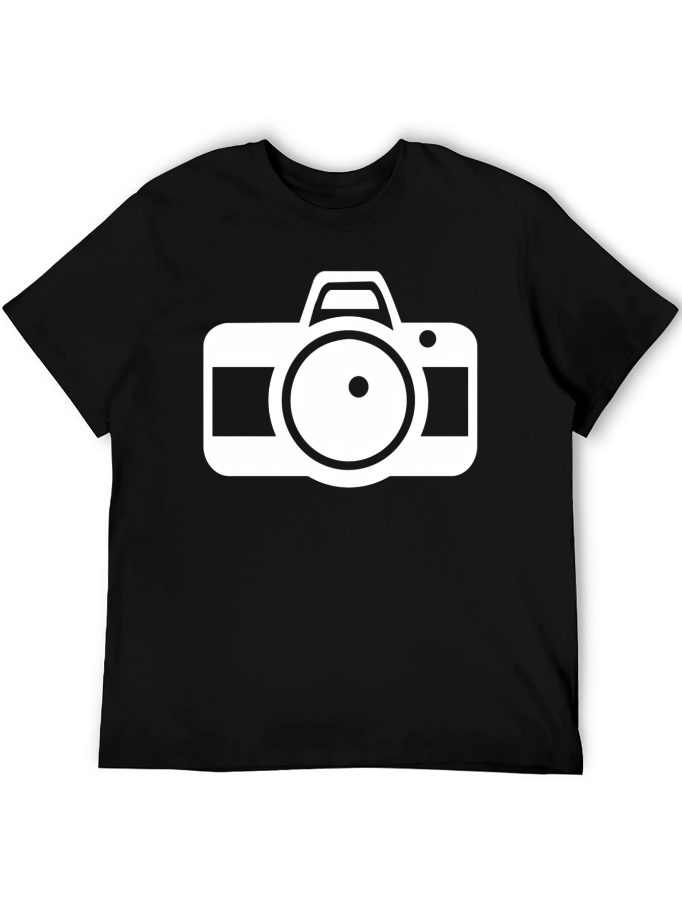 Camera Graphic Tee - Black Cotton Photographer Shirt