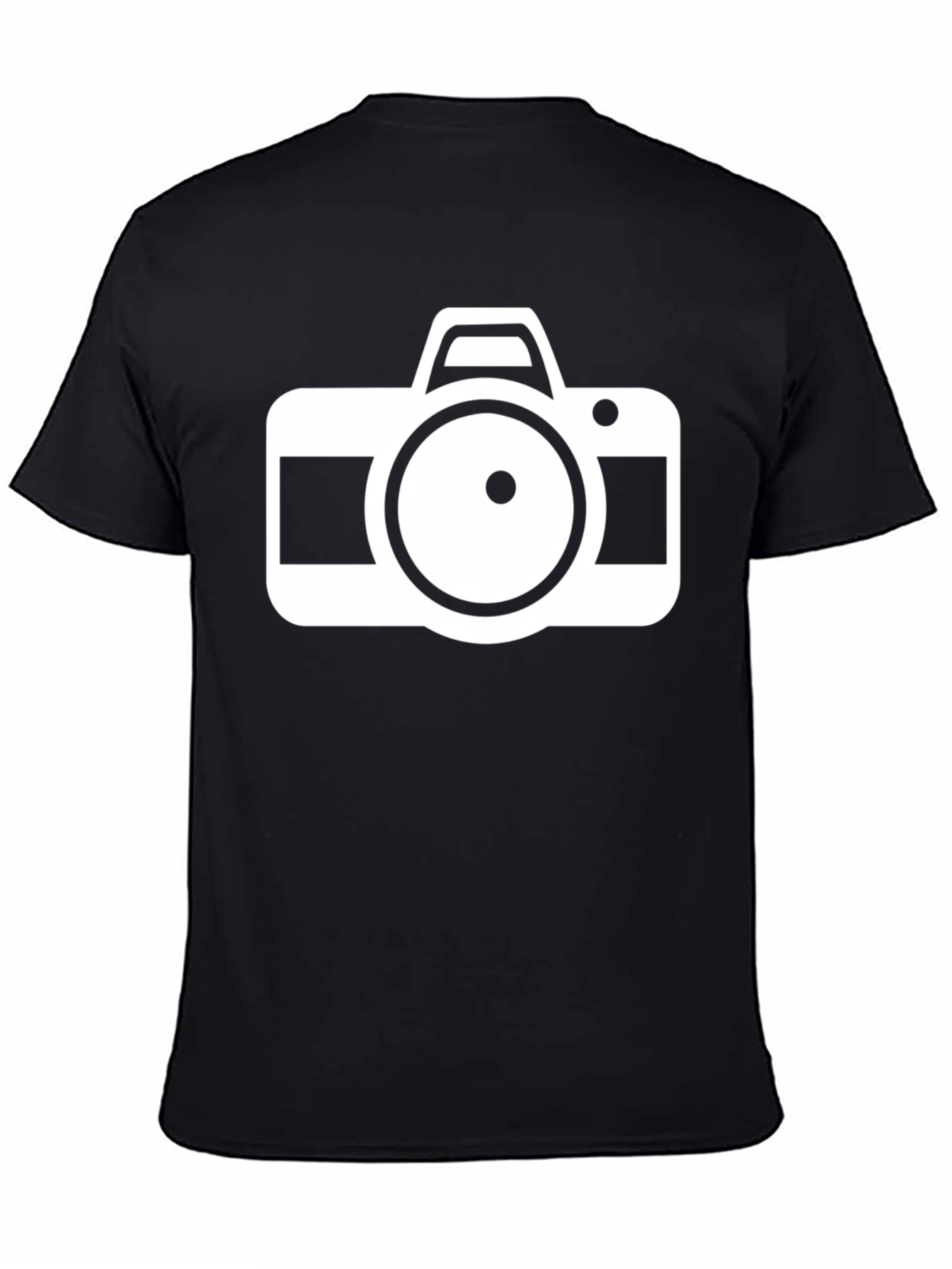 Camera Graphic Tee - Black Cotton Photographer Shirt