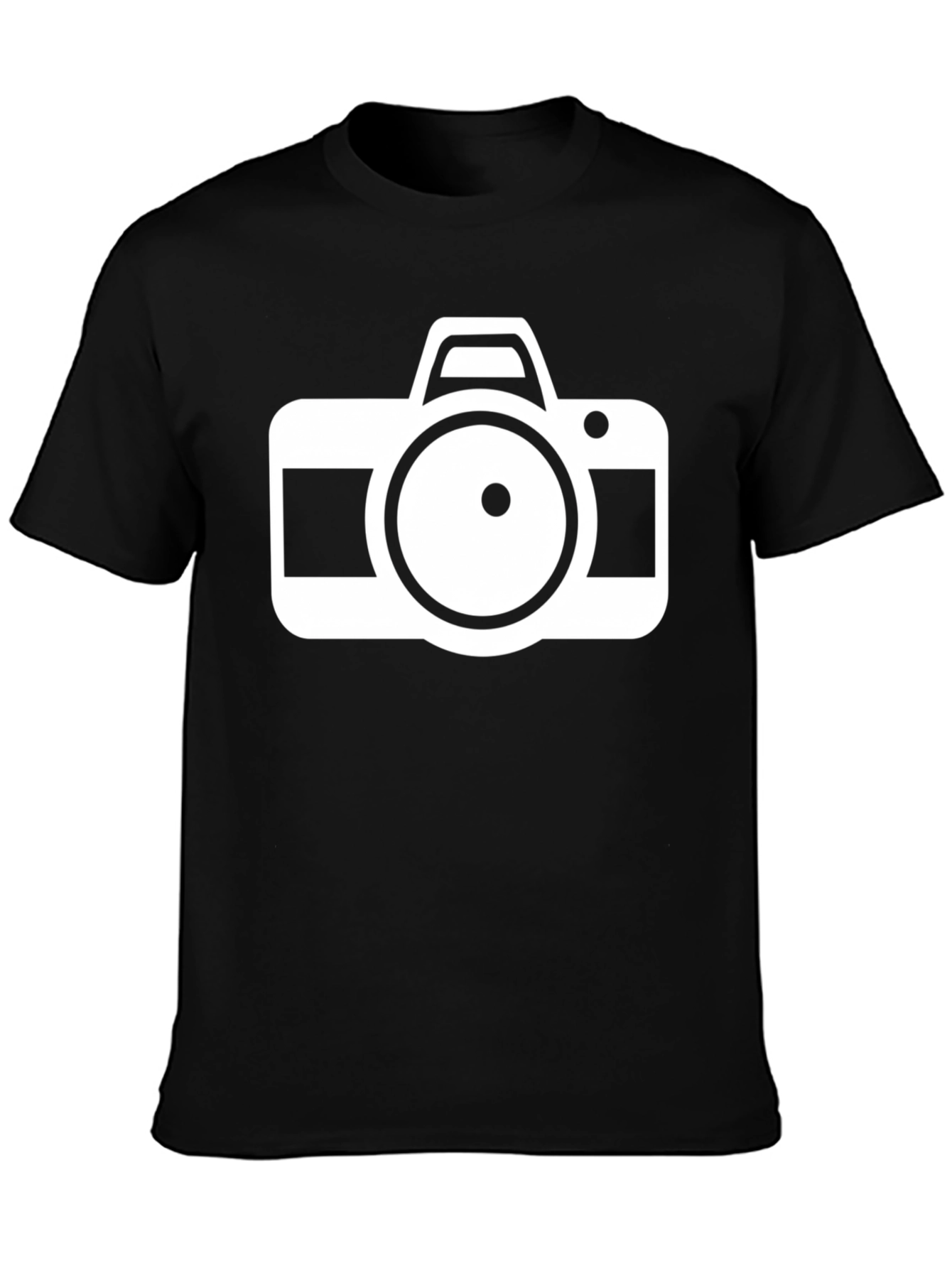 Camera Graphic Tee - Black Cotton Photographer Shirt